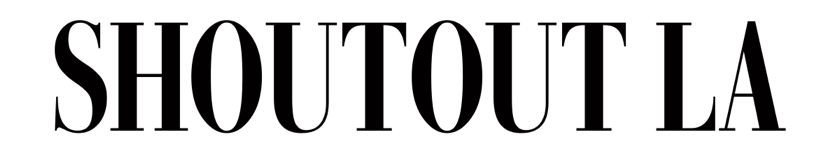 Text reading 'SHOUT OUT LA' with a white background and black font.