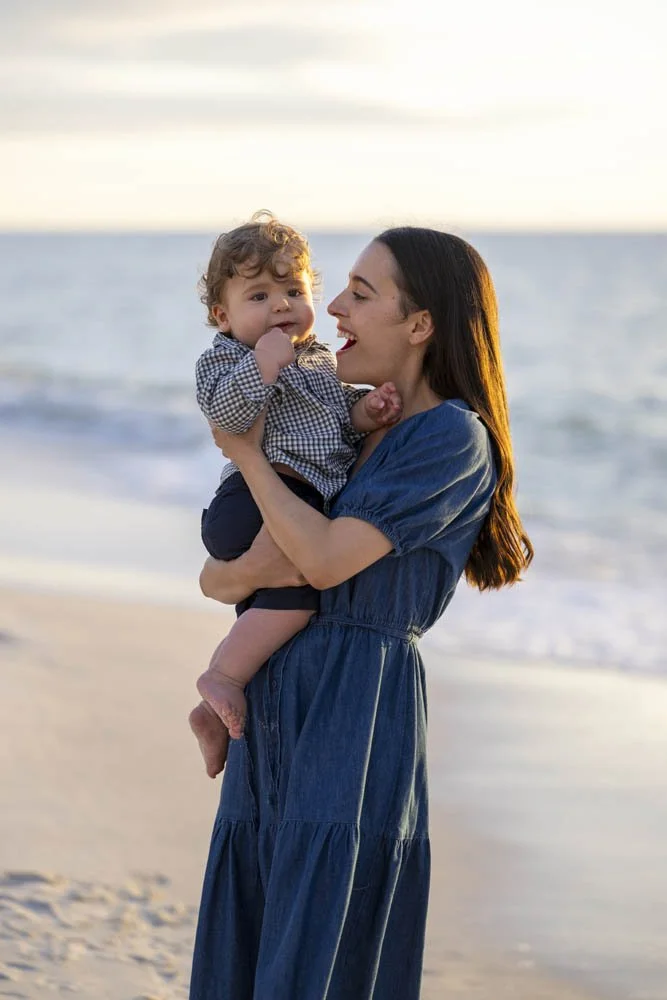 Mother and Baby on Beach in Naples, FL - photography pricing