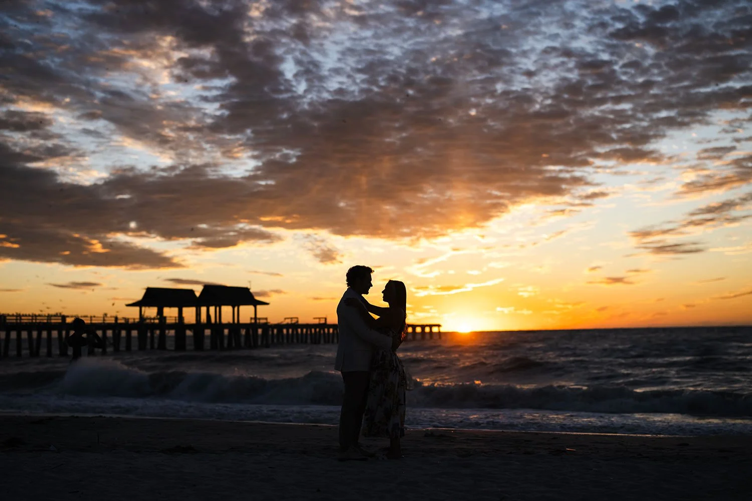 Connor + Jacqui | Naples Pier Proposal and Engagement Photos on Third Street South