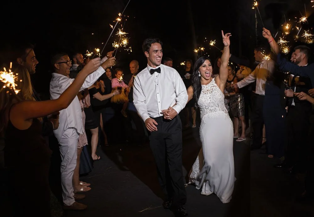 Bride and Groom Sparkler Exit