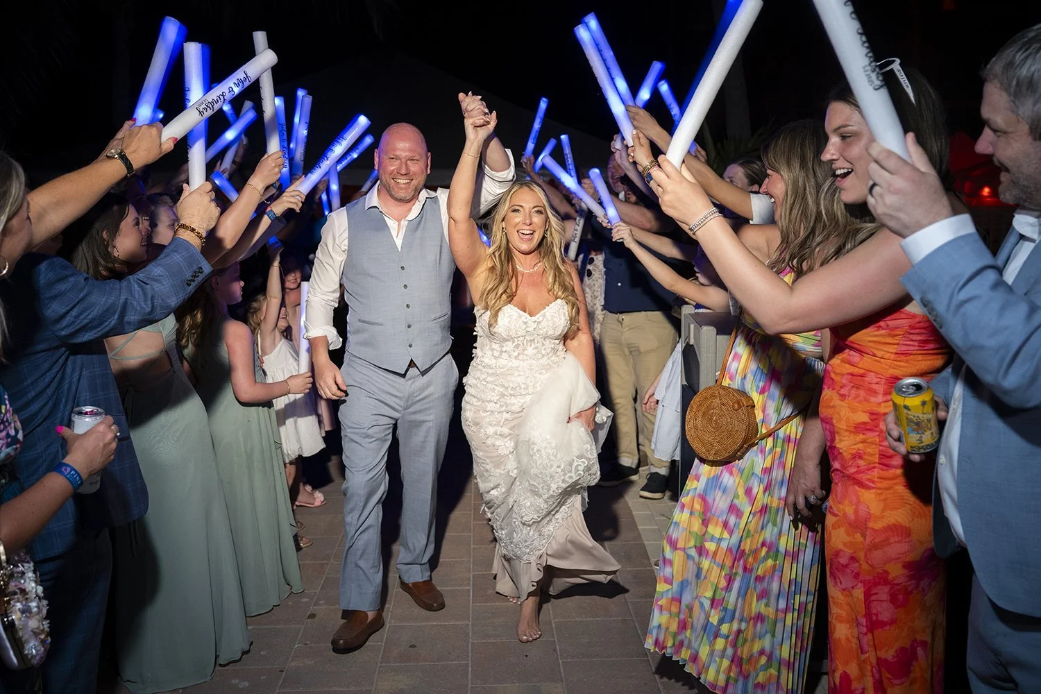 Bride and Groom Exit naples wedding photographer