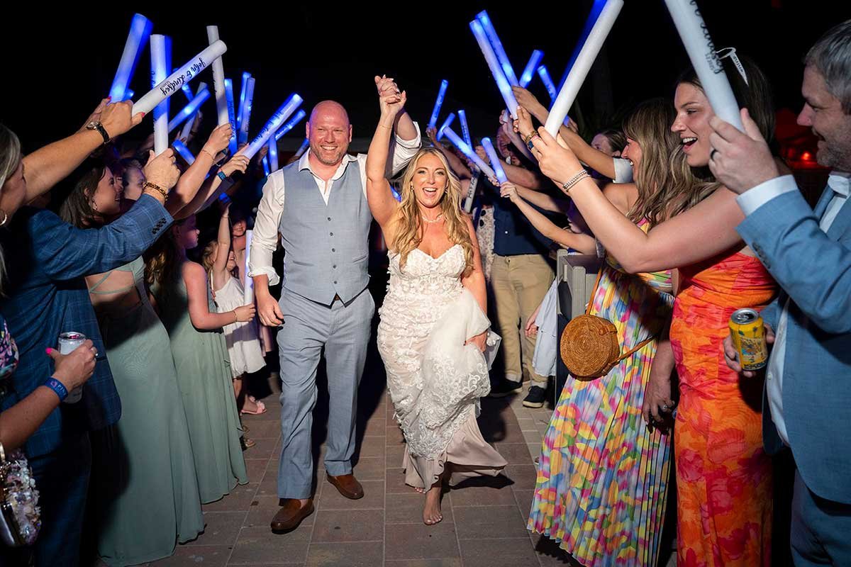 Bride and Groom Exit naples wedding photographer