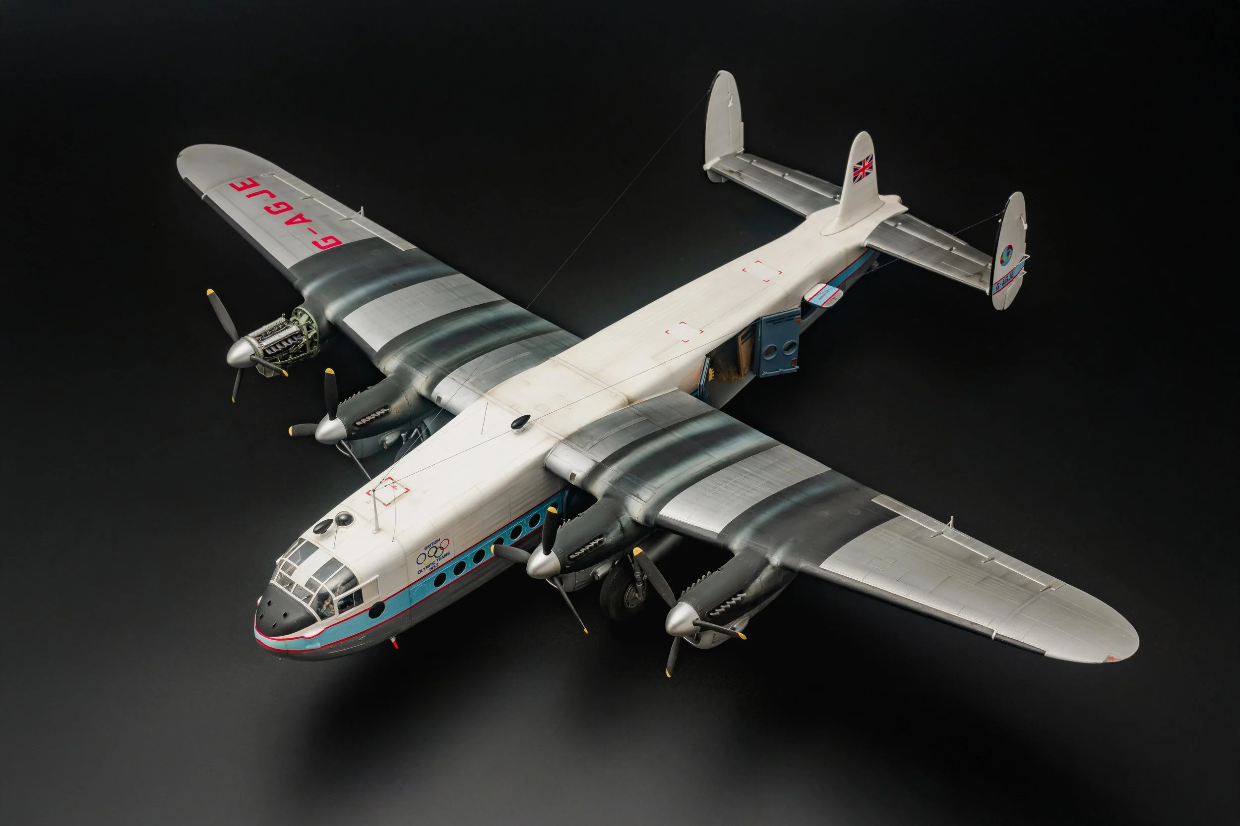 Avro York model top forward left view