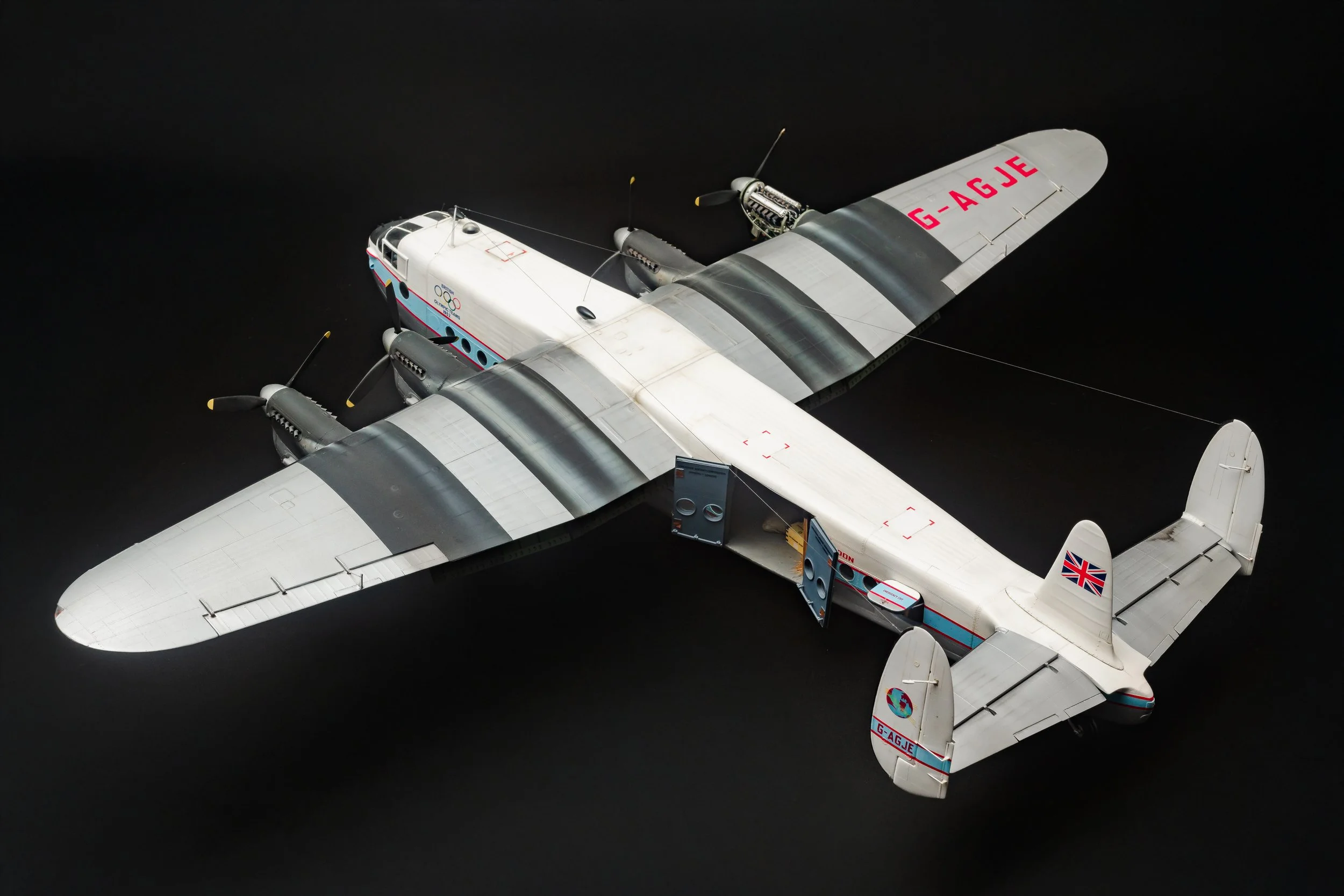 Avro York model top aft left view