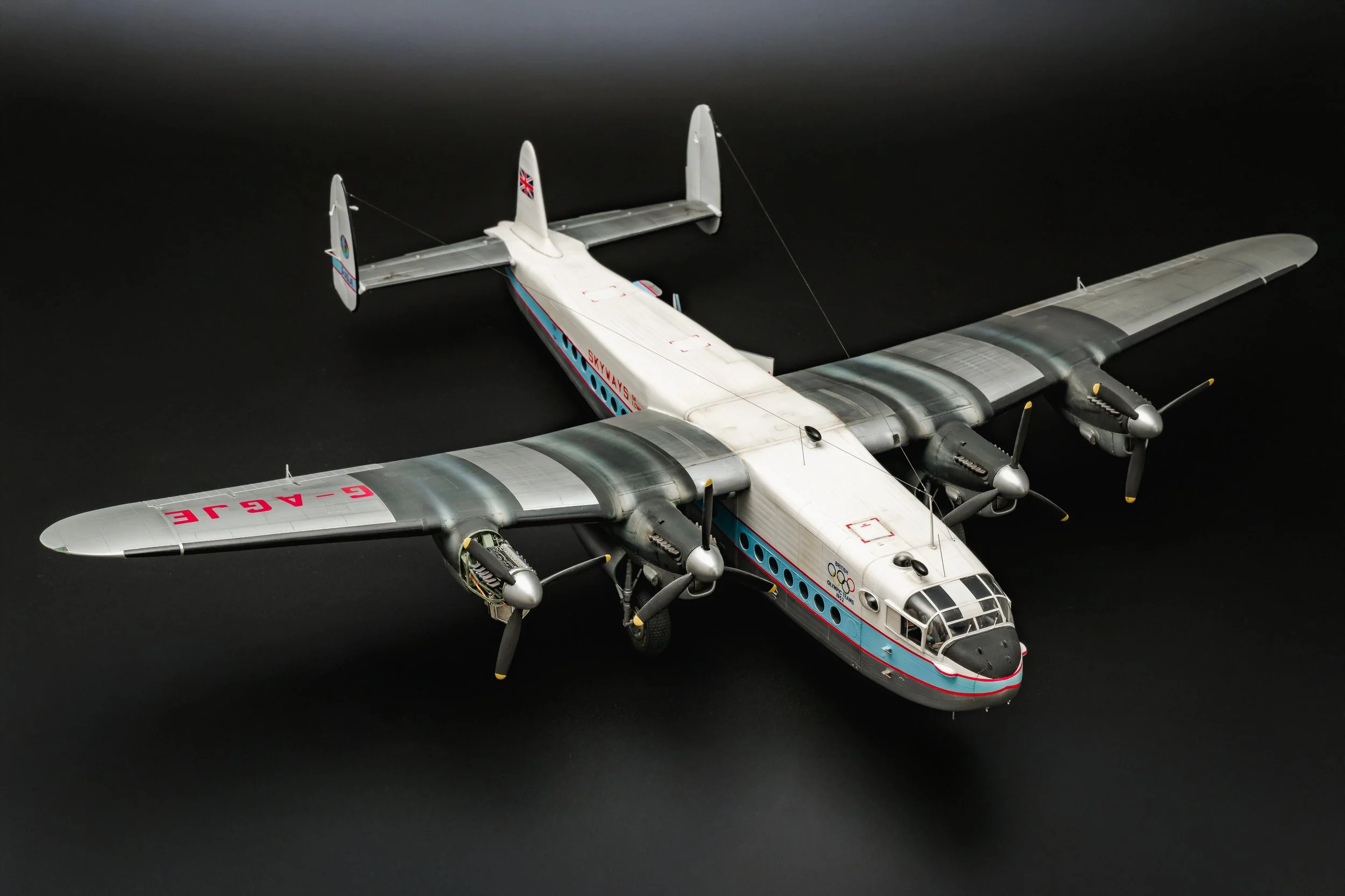 Avro York model top forward right view