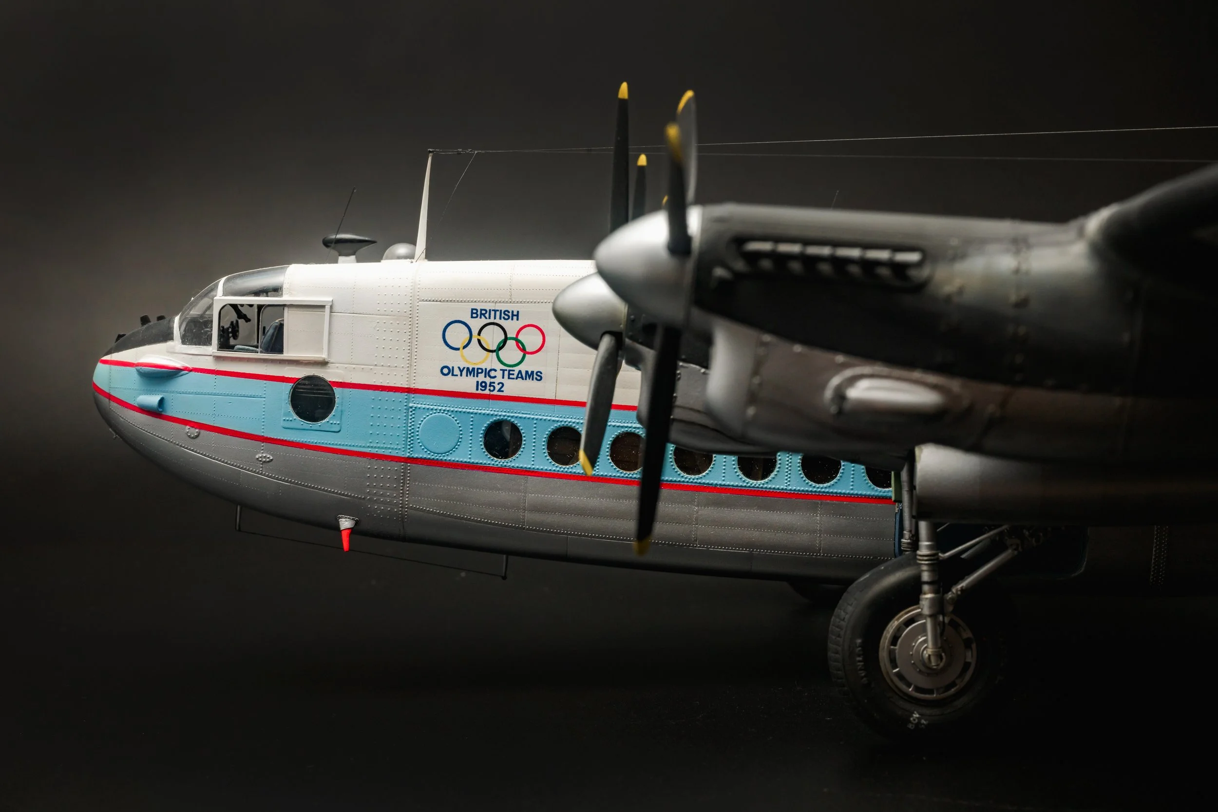 Avro York model nose with olympic logo