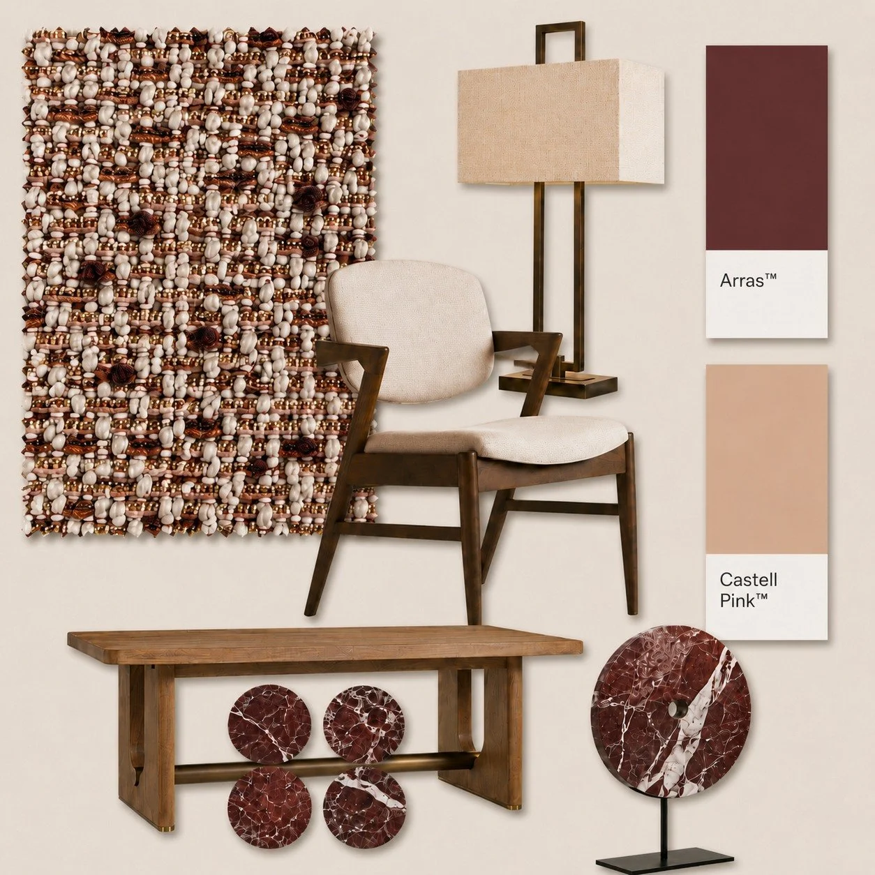 Who says rich, moody colours are reserved for autumn?

When balanced with natural textures, warm woods and soft neutrals, deeper tones can feel just as at home in spring and summer as they do in the cooler months.

In this scheme, a beautiful burgund