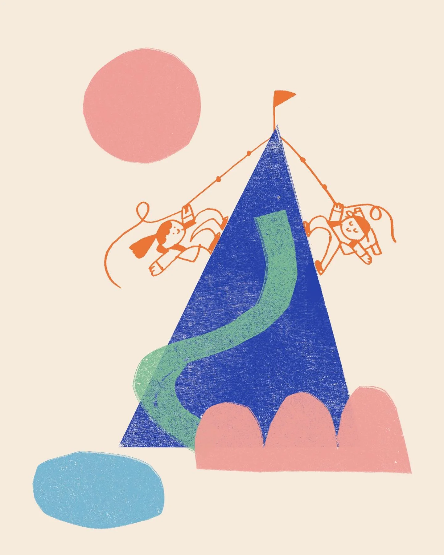 Jour 9. Le mot du jour est corde :) pas grand chose &agrave; dire &agrave; part que j&rsquo;ai aim&eacute; dessiner ces petits randonneurs accroch&eacute;s &agrave; leur corde !
-
Day 9. The prompt is rope :) Not much to say, except that I really enj