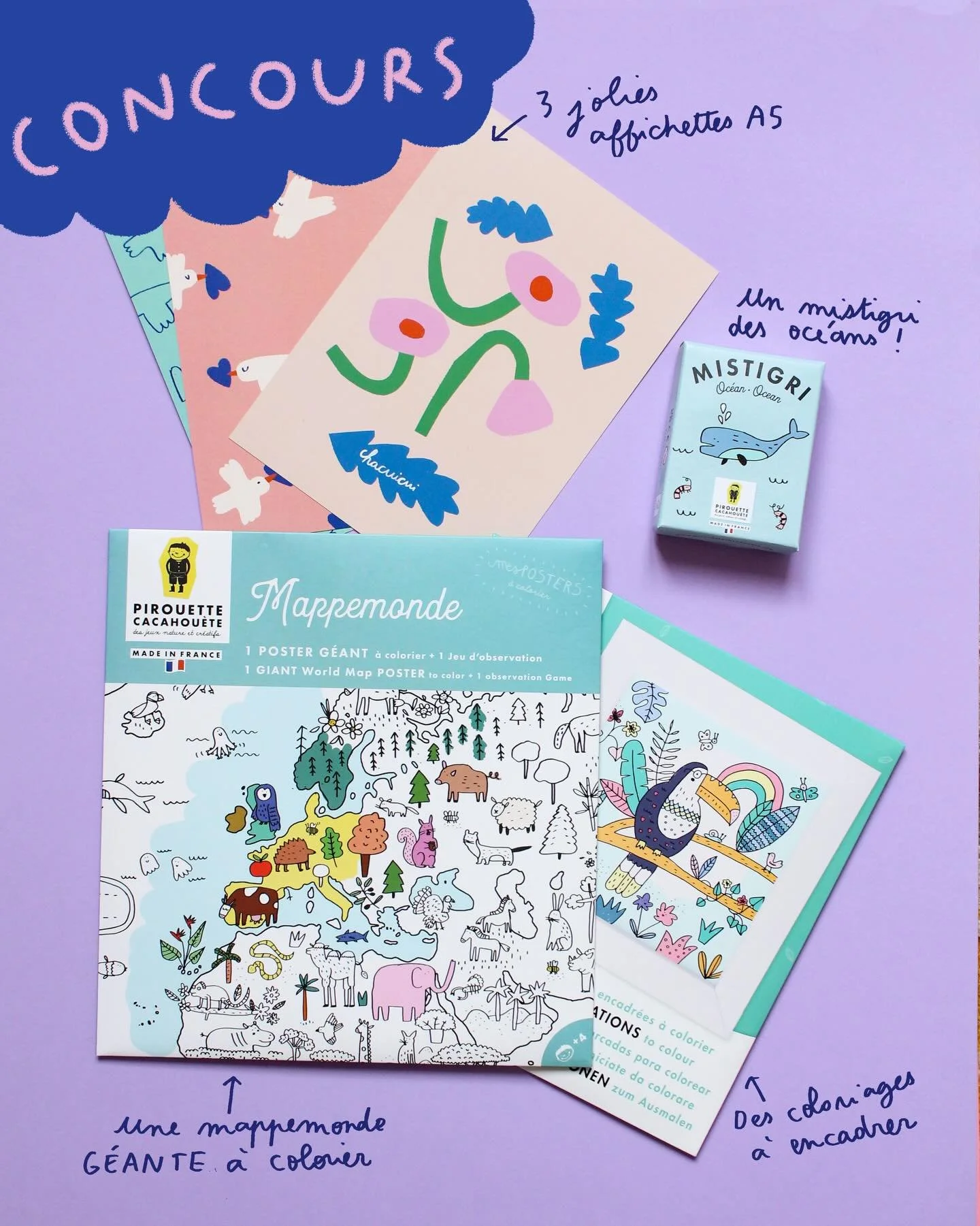 ✨ Concours sp&eacute;cial Pirouette Cacahou&egrave;te ! ✨

Pour c&eacute;l&eacute;brer cette nouvelle ann&eacute;e, je vous fais gagner 1 lot de cr&eacute;ations illustr&eacute;es par mes soins pour la tr&egrave;s chouette marque Pirouette Cacahou&eg