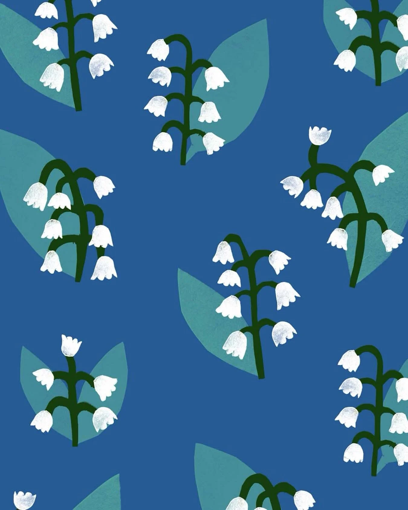 Motif muguet en papier d&eacute;coup&eacute; pour ce 1er mai ! 

#muguet #patterndesign #motif