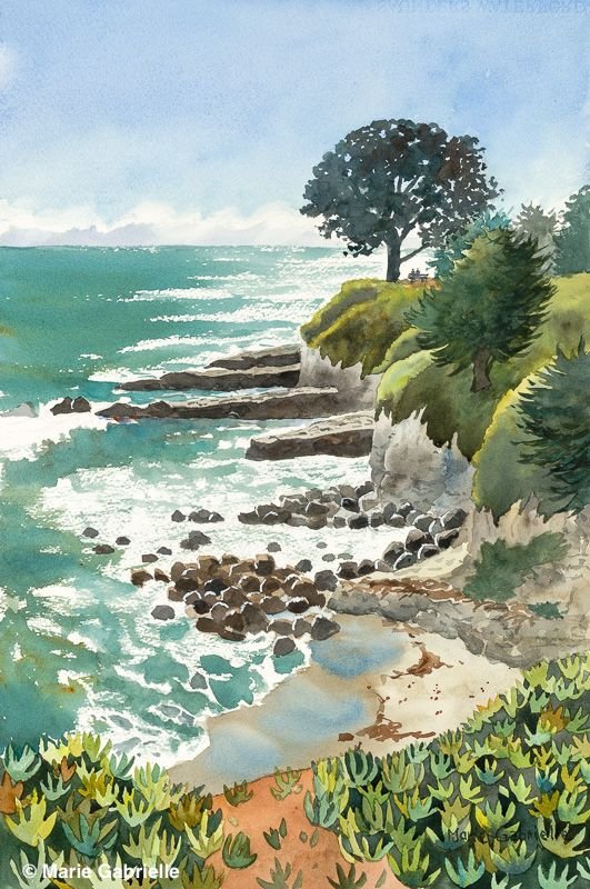 Mitchell's Beach, 22x15", $900