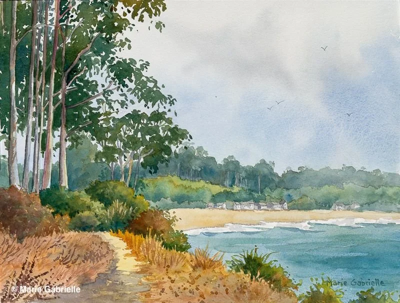 Path above Seacliff, 12x16", $650