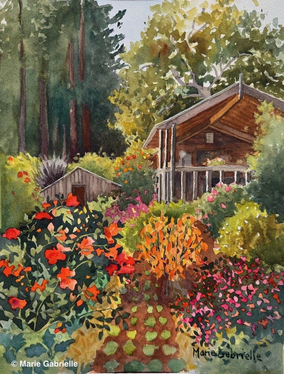 Chatwick Gardens UCSC Arboretum, 16x12", $650