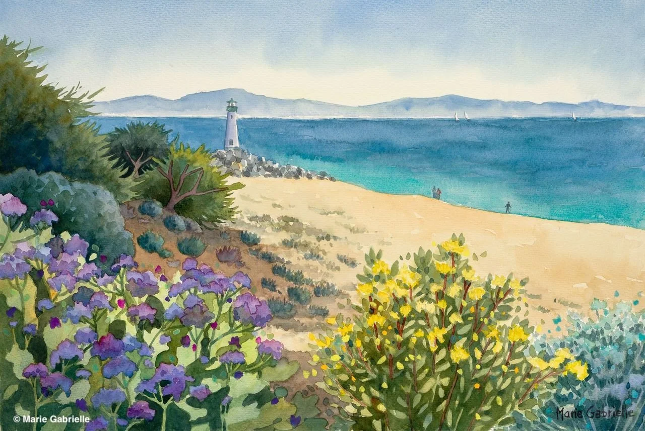 Seabright Beach, 15x22", $950