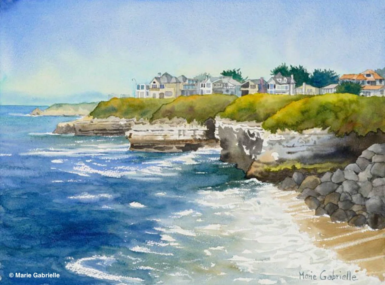 Brilliant Coastline Santa Cruz, 16x12", $650