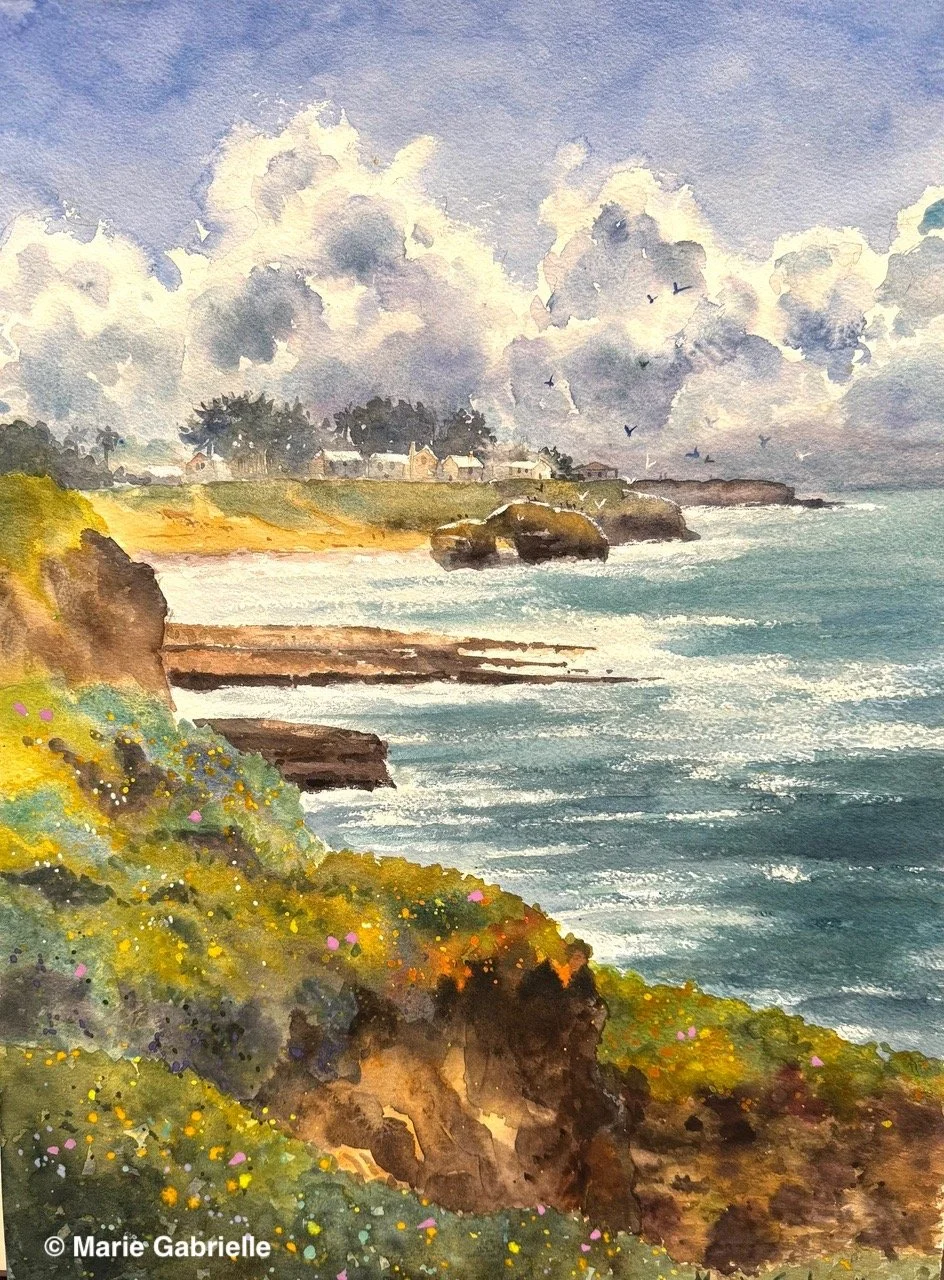 Natural Bridges Beach, 22x15", $900
