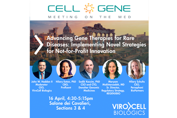 Advancing Gene Therapies for Rare Diseases: Implementing Novel Strategies for Not-For-Profit Innovation, April 16, 2025, Meeting on the Med, Rome