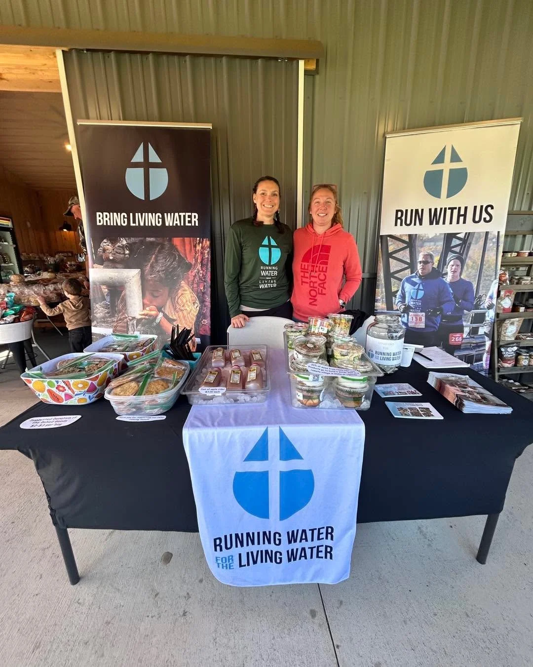 Come out and grab a salad for lunch, or a healthier-for-you baked good to benefit our Harrisburg Marathon running relay team. The donations will go to help build a water well in east Asia or Uganda . Marissa will be sitting out here until 4pm today.