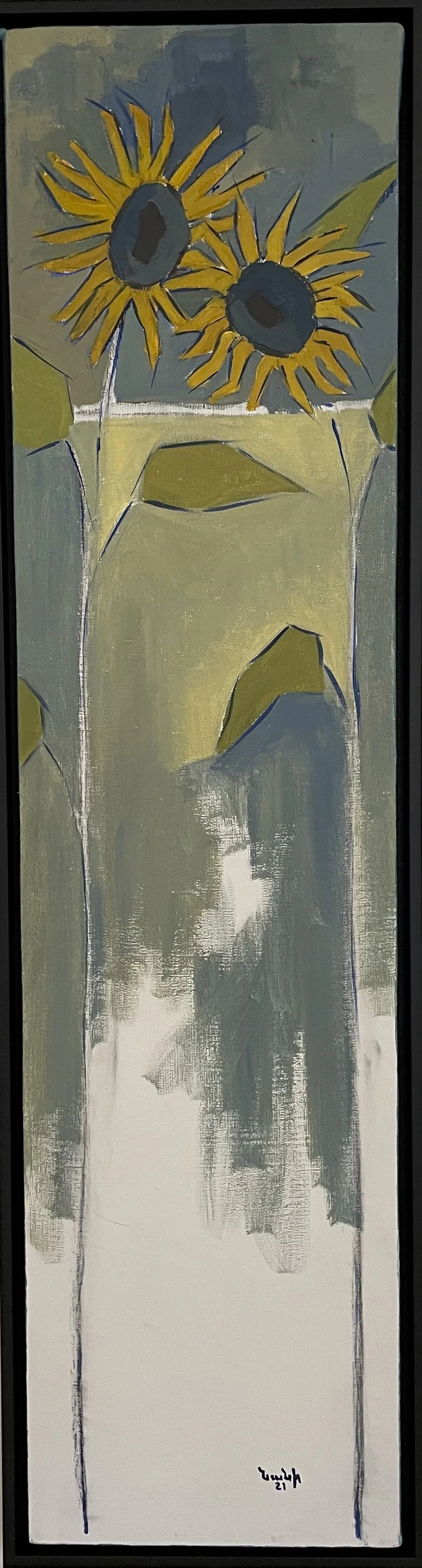 At the Fence 39.5’’ x 10’’ - 2021 - Acrylic on canvas