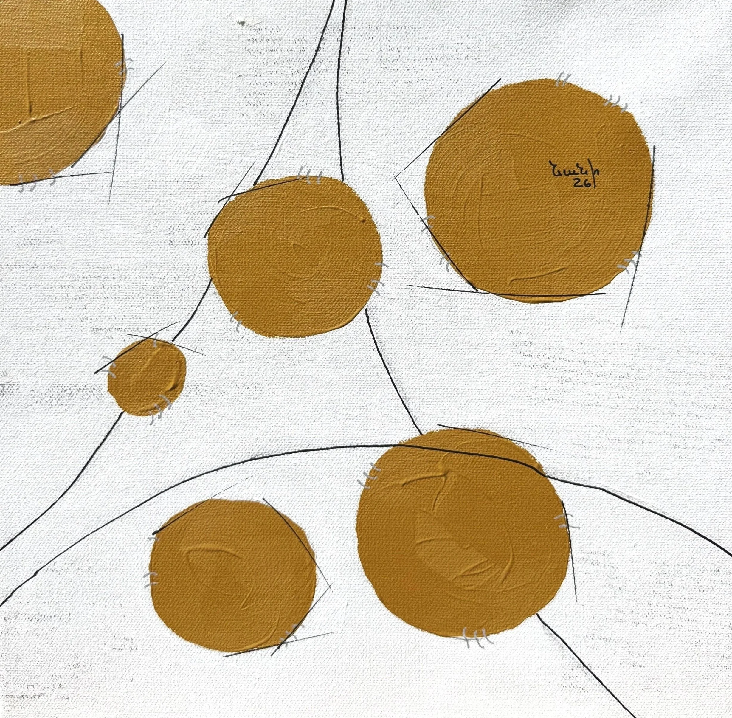 Only The Buttons 
12" x 12" - 2026 - Acrylic on canvas