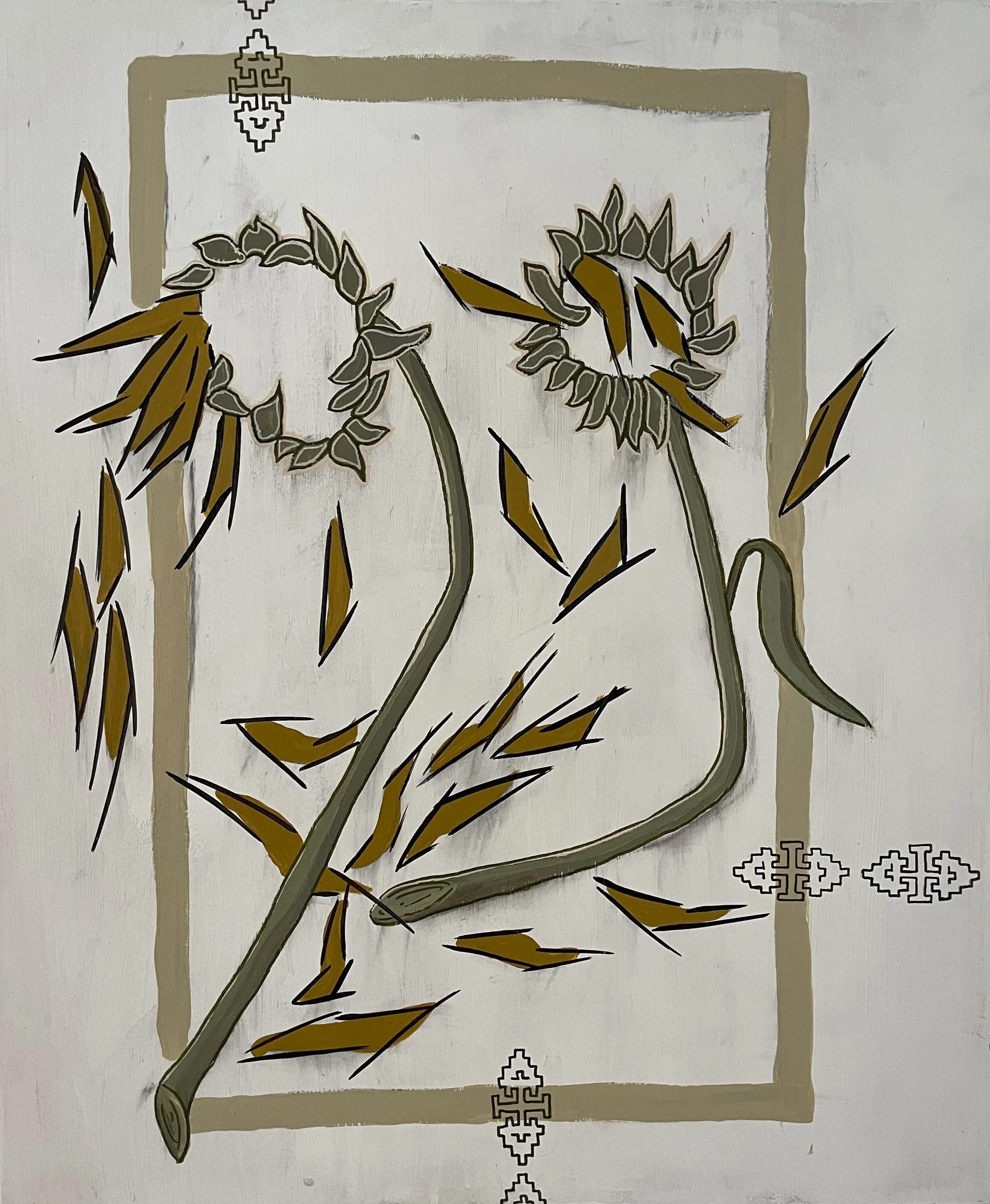 Side by Side 24’’ x 20’’ - 2022 - Acrylic on wood panel