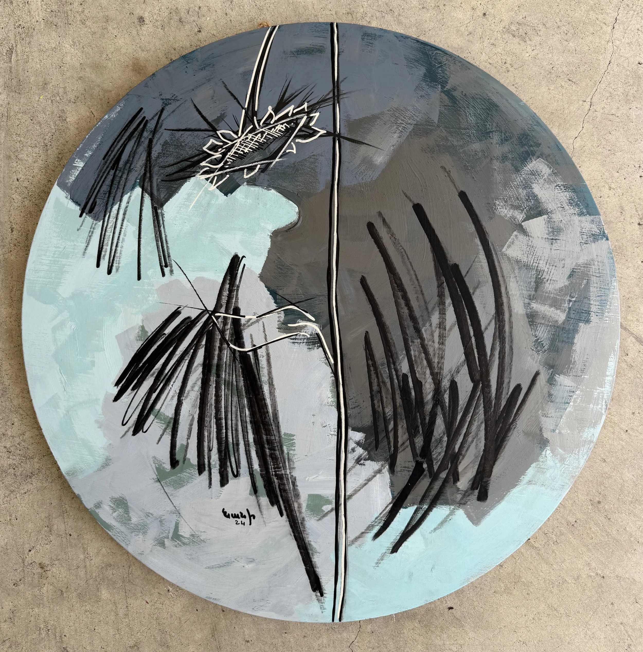 The Last One 19’’ - 2024 - Acrylic on wood panel