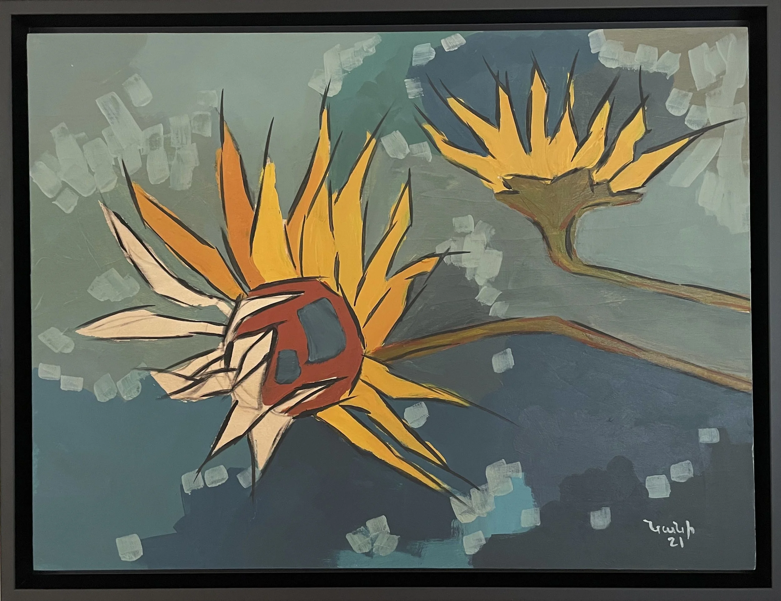 La Mélancolie 12’’ x 16’’ - 2021 - Acrylic on wood panel