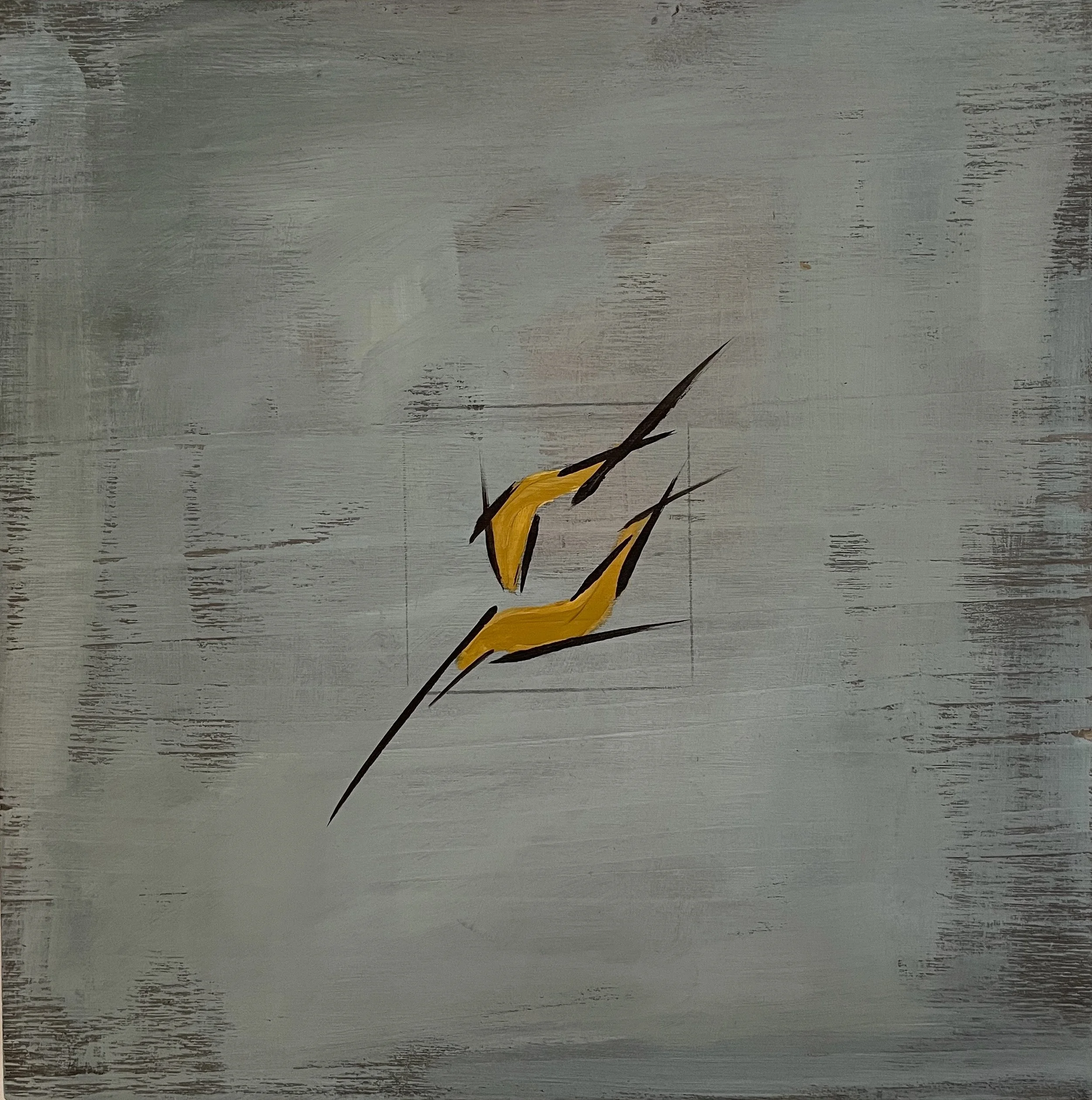 2 Petals in love 10’’ x 10’’ - 2022 - Acrylic on wood