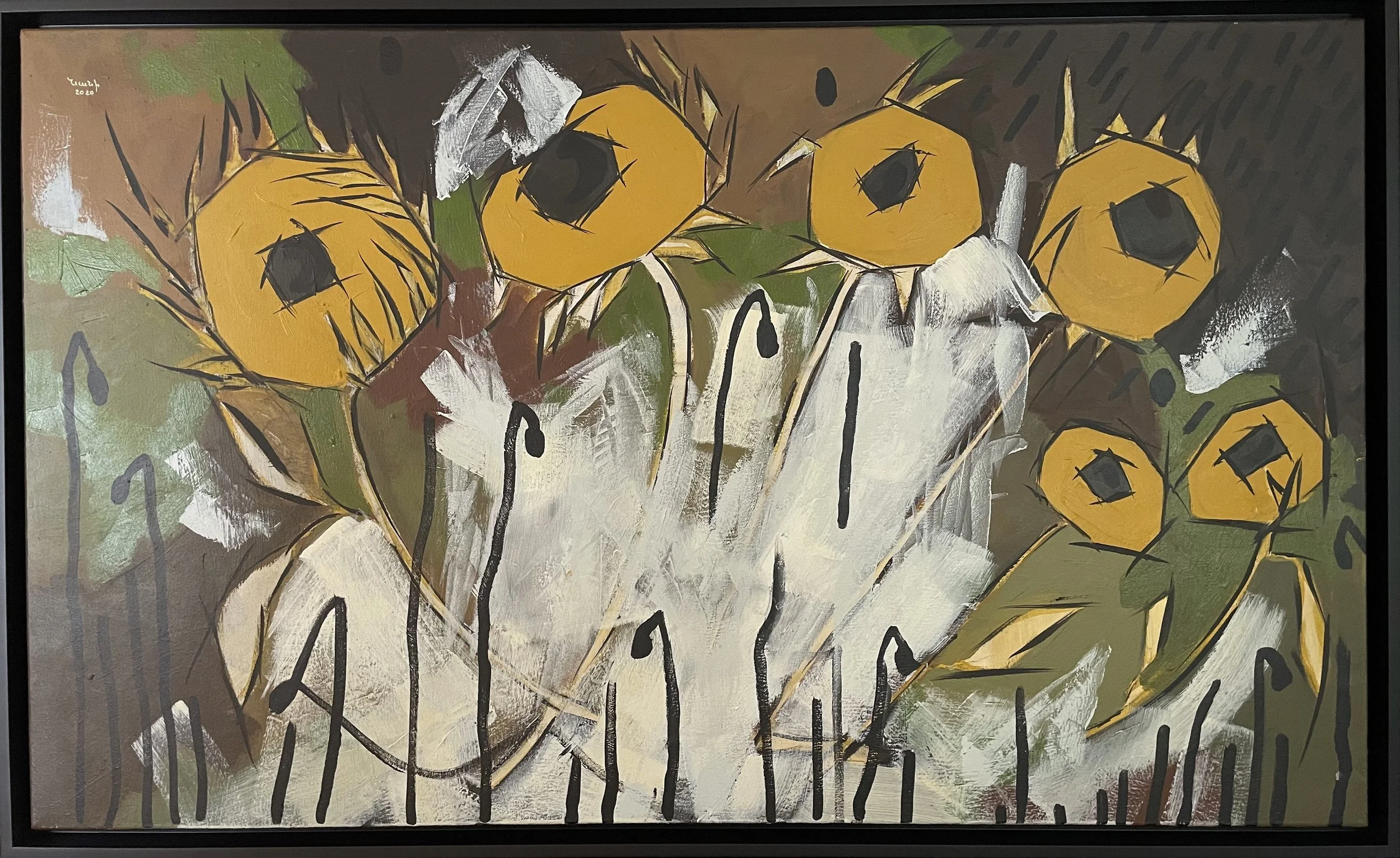 Forty Four Days of War 24’’ x 39.5’’  - 2020 - Acrylic on canvas