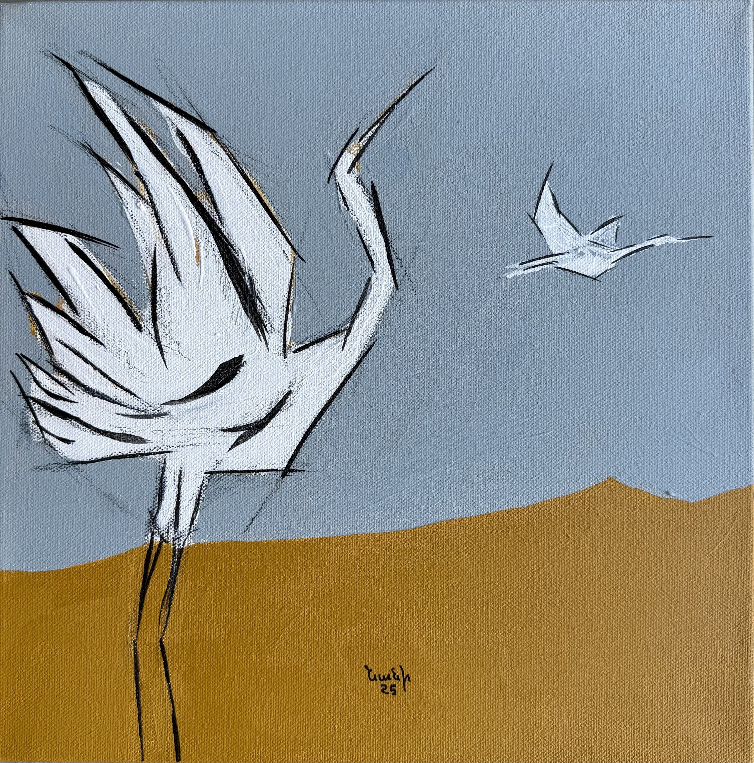 Wings of Hope 
12'' x 12'' - 2025 - Acrylic on canvas