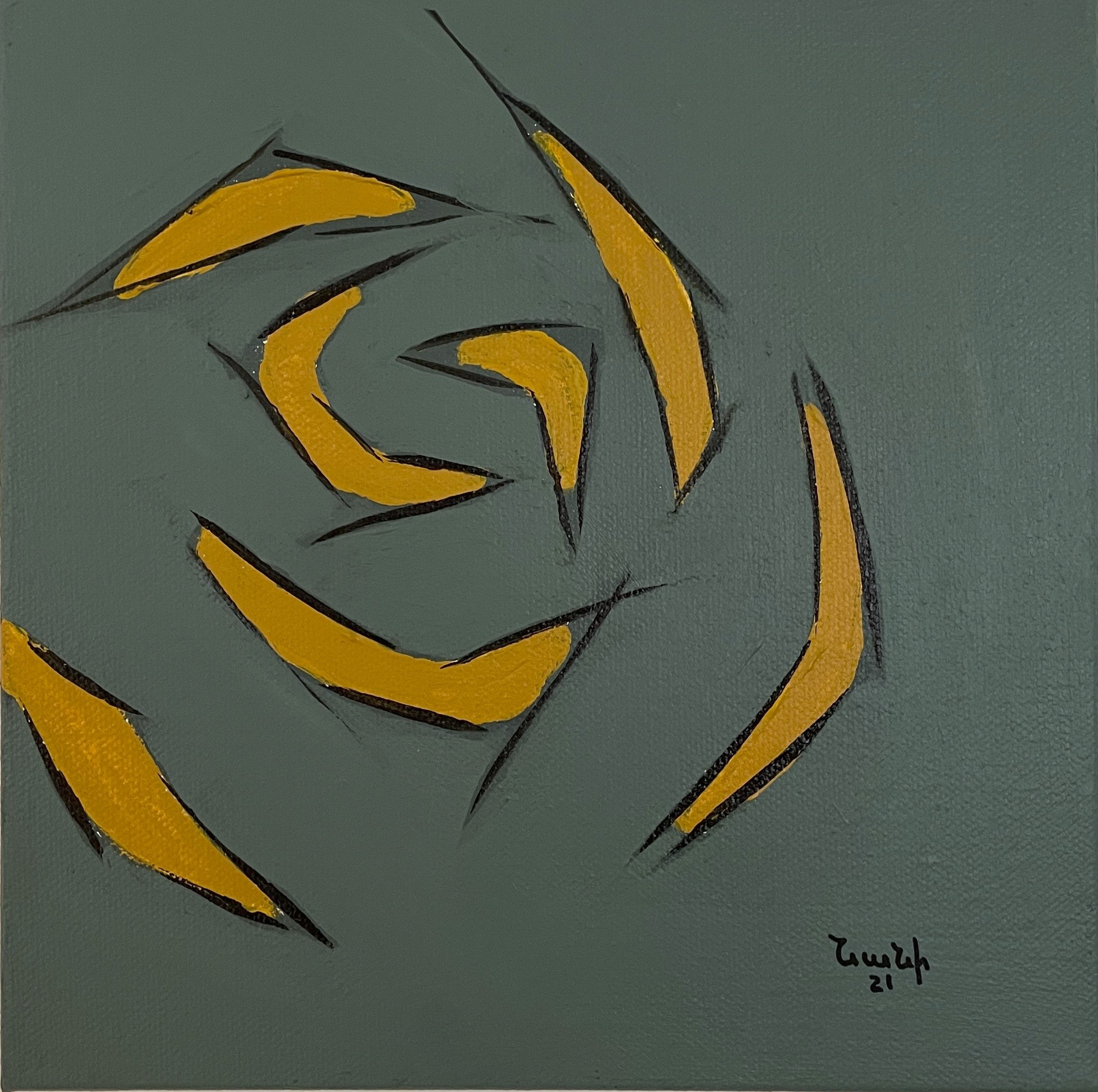 Rose impersonation 8’’ x 8’’ -  2021 - Acrylic on canvas