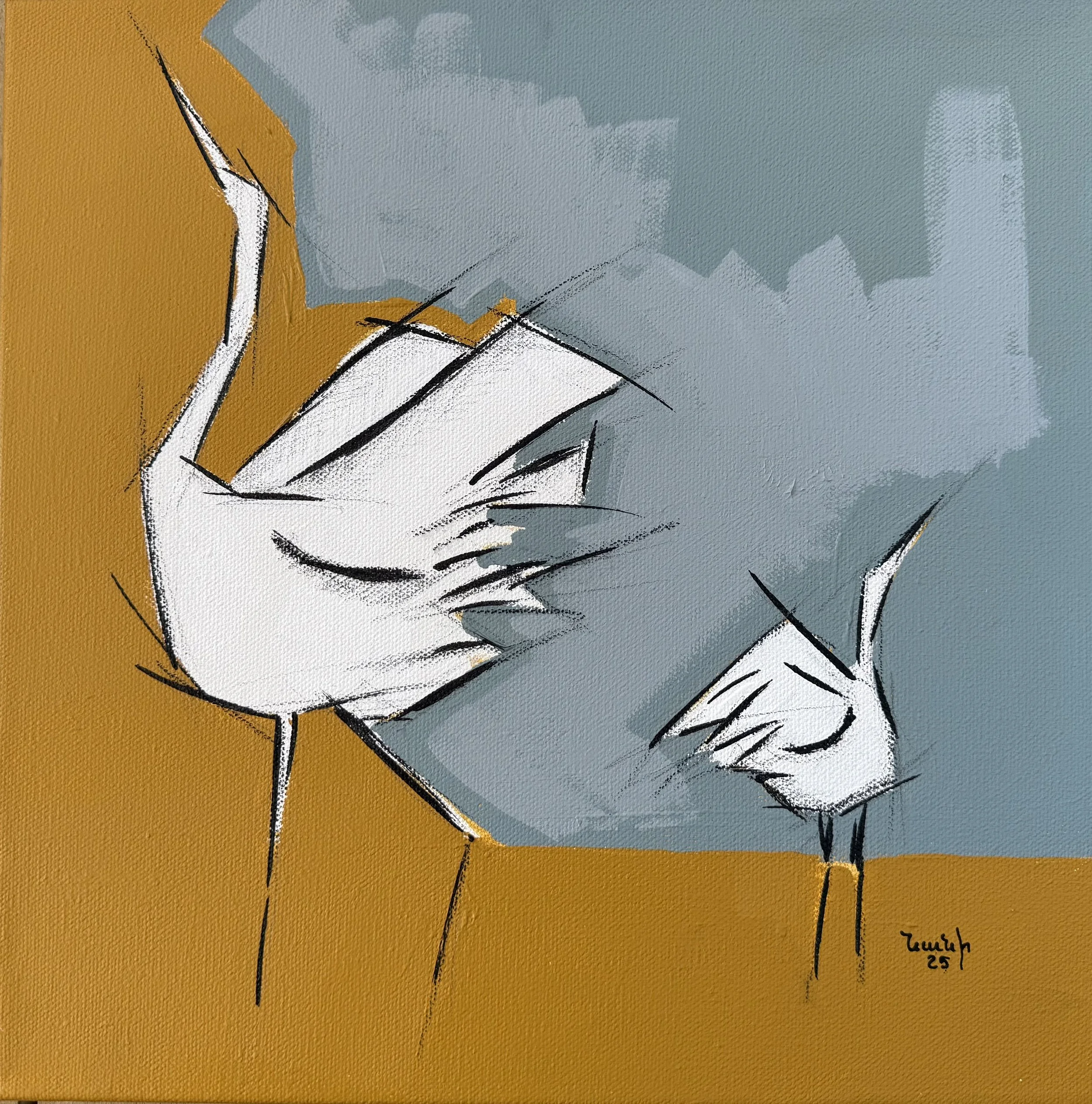 Diverging Dreams 
12" x 12" - 2025 - Acrylic on canvas