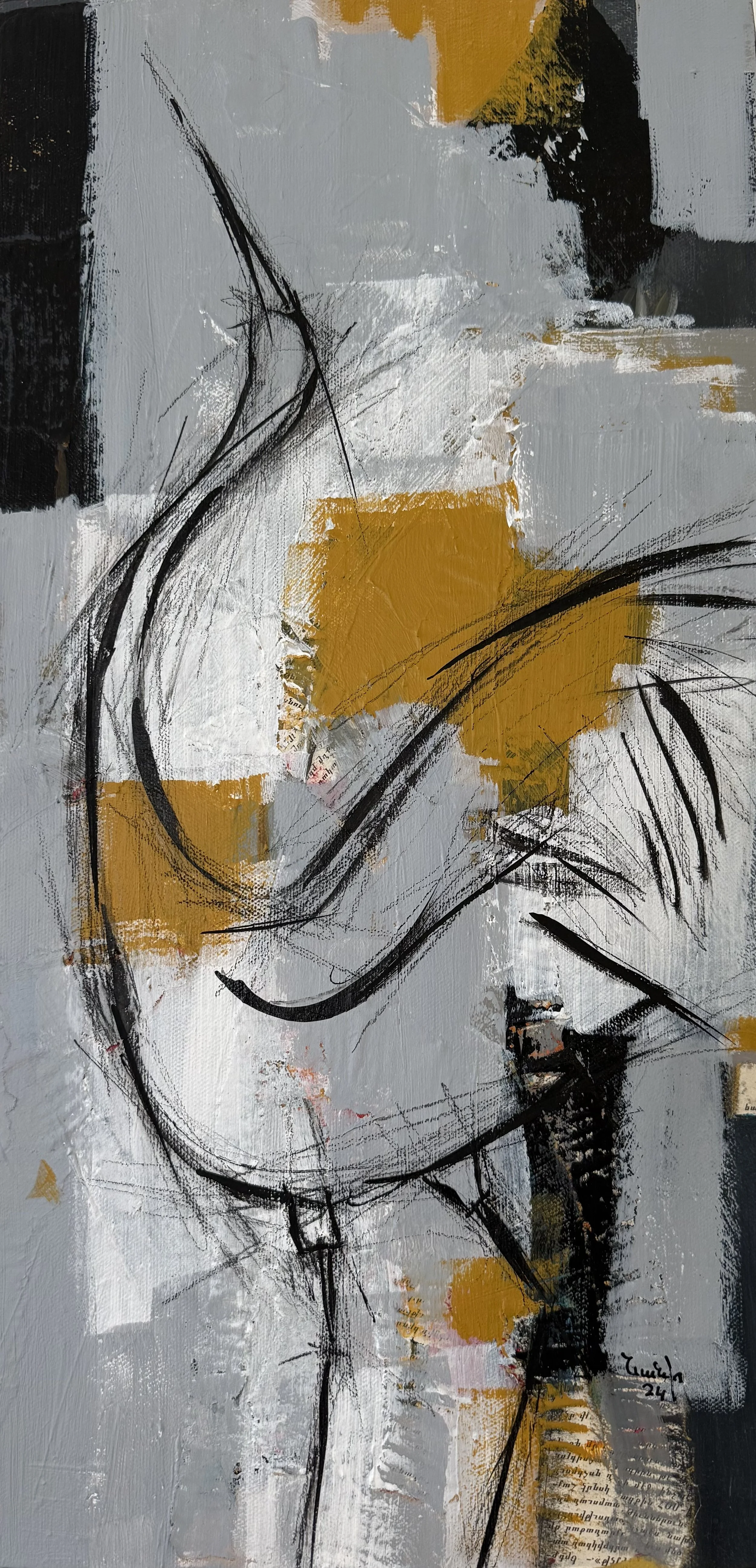 Poise 
20" x 10" - 2024 - Acrylic on canvas