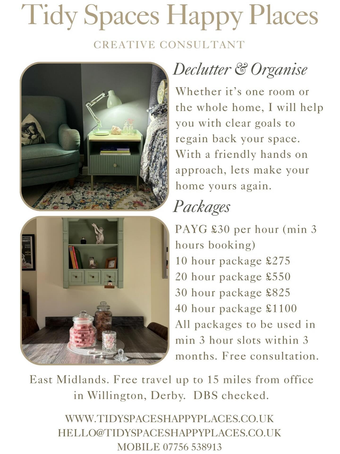 Finally got my bum in gear to sort out packages. Get in touch for a chat. #decluttering #organise #createspace #usewhatyouhave #eastmidlands #derby