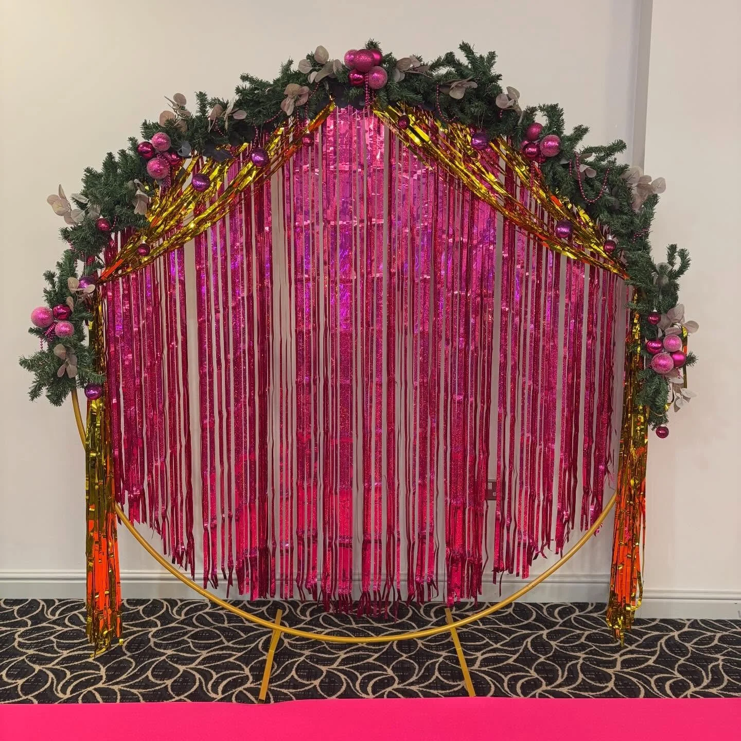 Whilst I&rsquo;ve been doing the wonderful fun festive fronts for people I&rsquo;ve also been busy at my day job and organising all the creative features for our annual conference which included a very large vip sparkly backdrop with pink carpet, 9 c