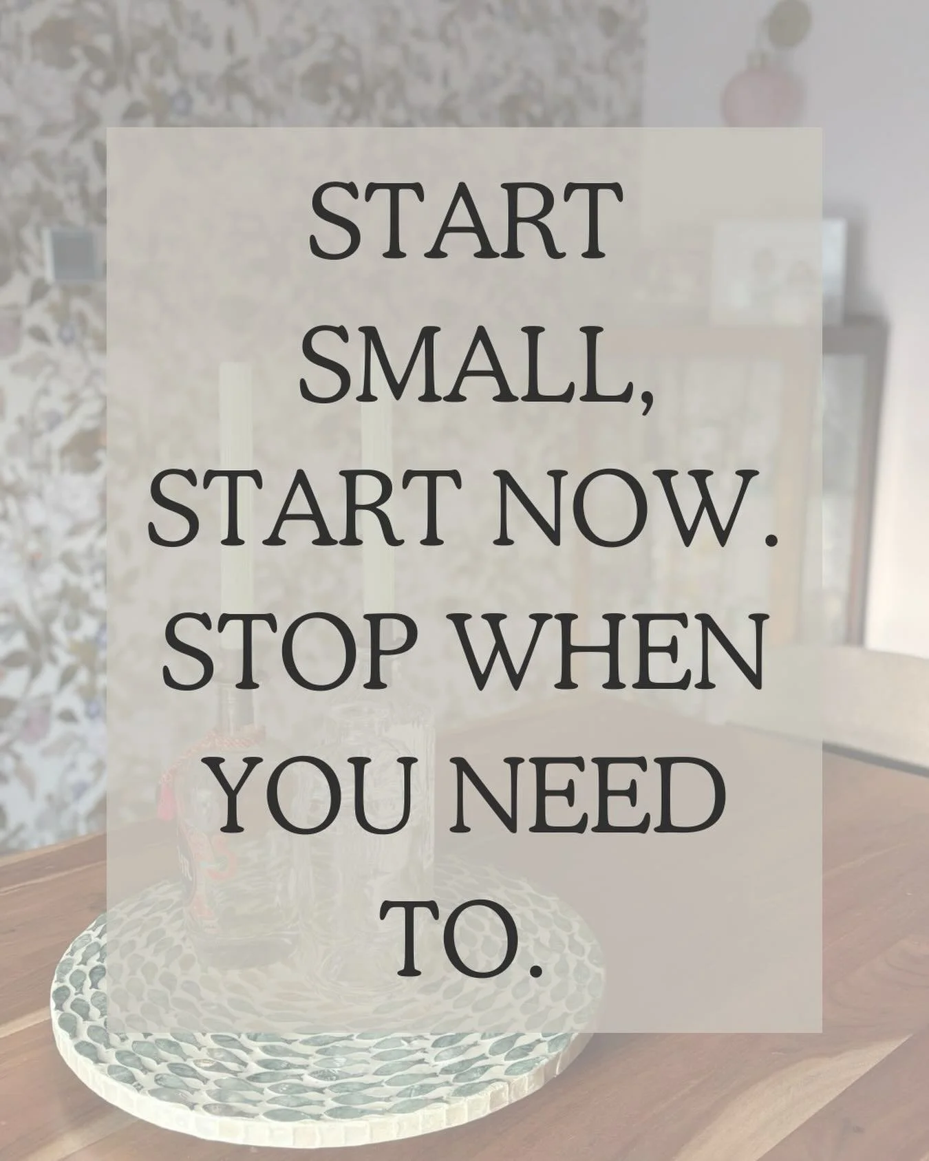 There&rsquo;s no &ldquo;right time&rdquo; to start your decluttering journey so begin now and take regular breaks. Small wins amount to big changes. #decluttering #righttime #derbyshire #smallwins