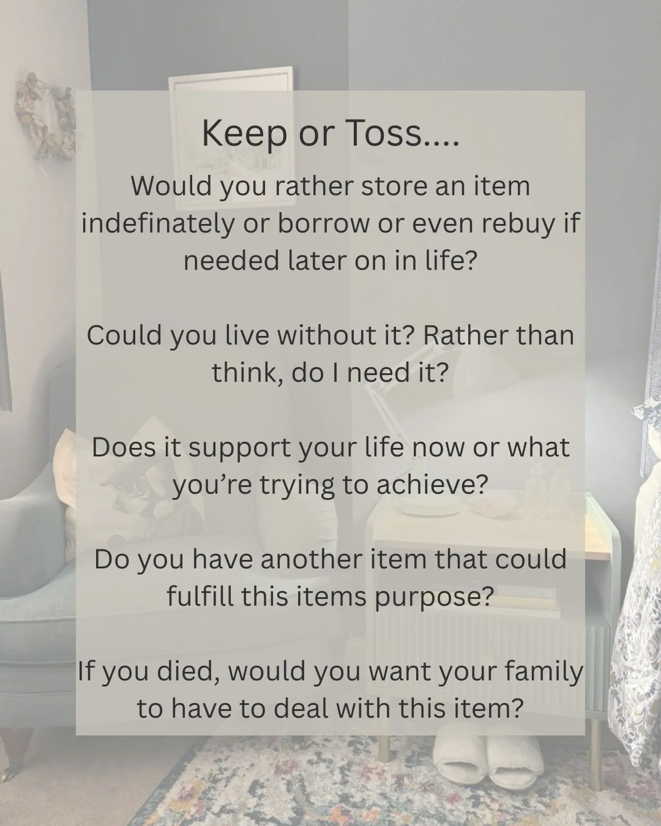 Asking yourself some questions when it comes to decluttering is key to success. You don&rsquo;t want to start your journey without asking some tough questions along the way. You might be surprised by the answers you get back. #organising #declutterin
