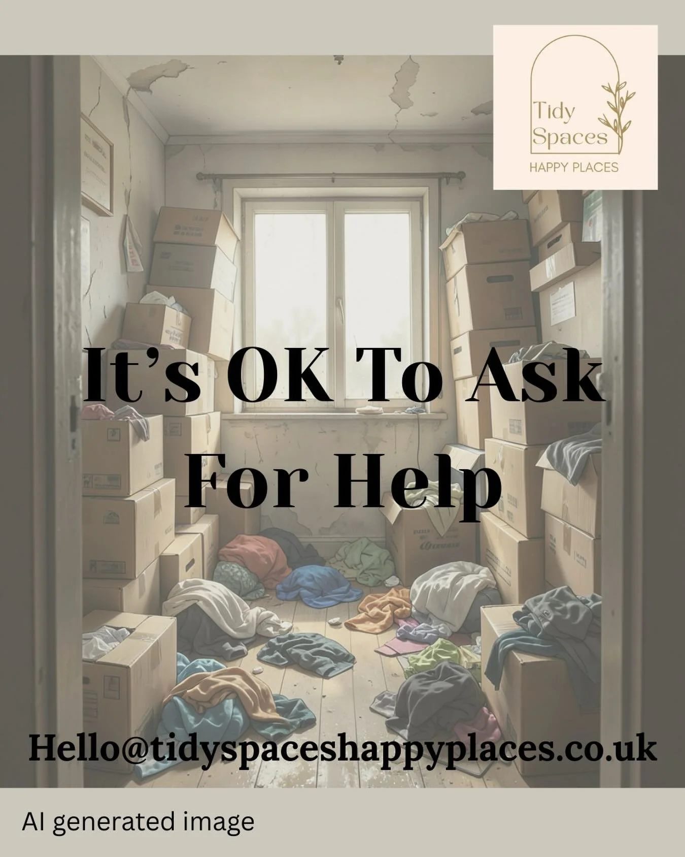 Reminder: You&rsquo;re not meant to do everything by yourself.

Sometimes all it takes is a little support to turn chaos into calm 💛

Let&rsquo;s make your space work for you&mdash;not against you.

Get in touch today: 
📩 hello@tidyspaceshappyplace
