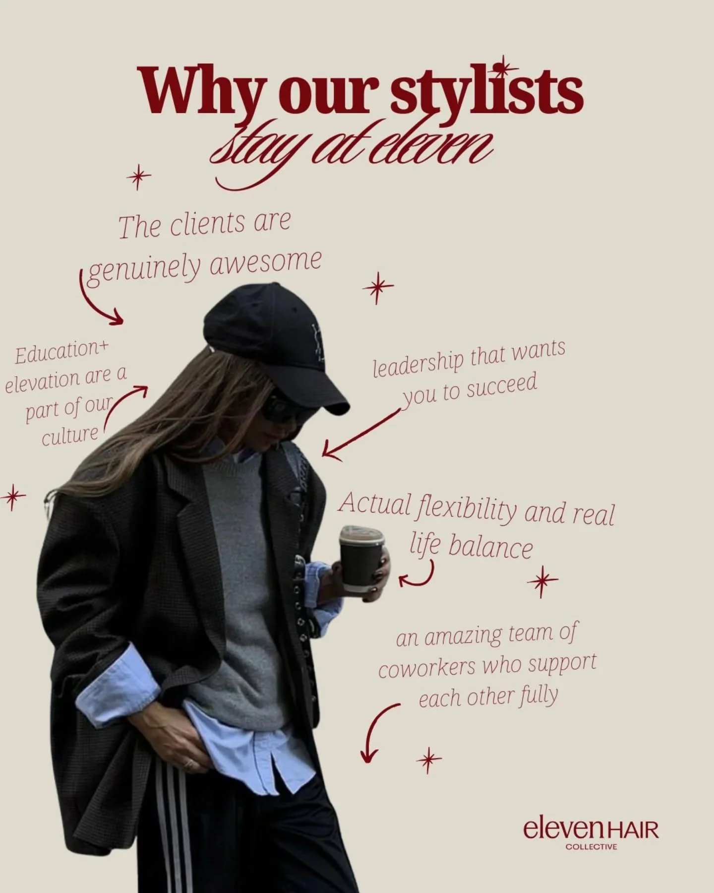 Not every salon feels like this: 

1. The clients are amazing 
People who value quality, trust their stylist, and rebook. 

2. The environment is drama-free + growth focused.
No weird competition. No toxic salon culture. Just people who want to get b