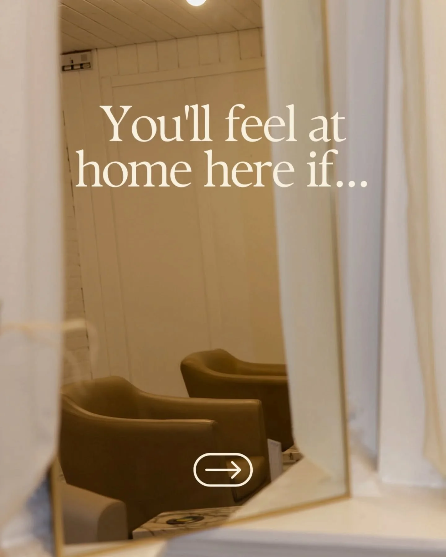 You don&rsquo;t have to come in with a perfectly curated Pinterest board
or know all the right terminology.
You just have to know how you want to feel,
We&rsquo;ll take it from there.
Because the right hair isn&rsquo;t created from pressure or guessw