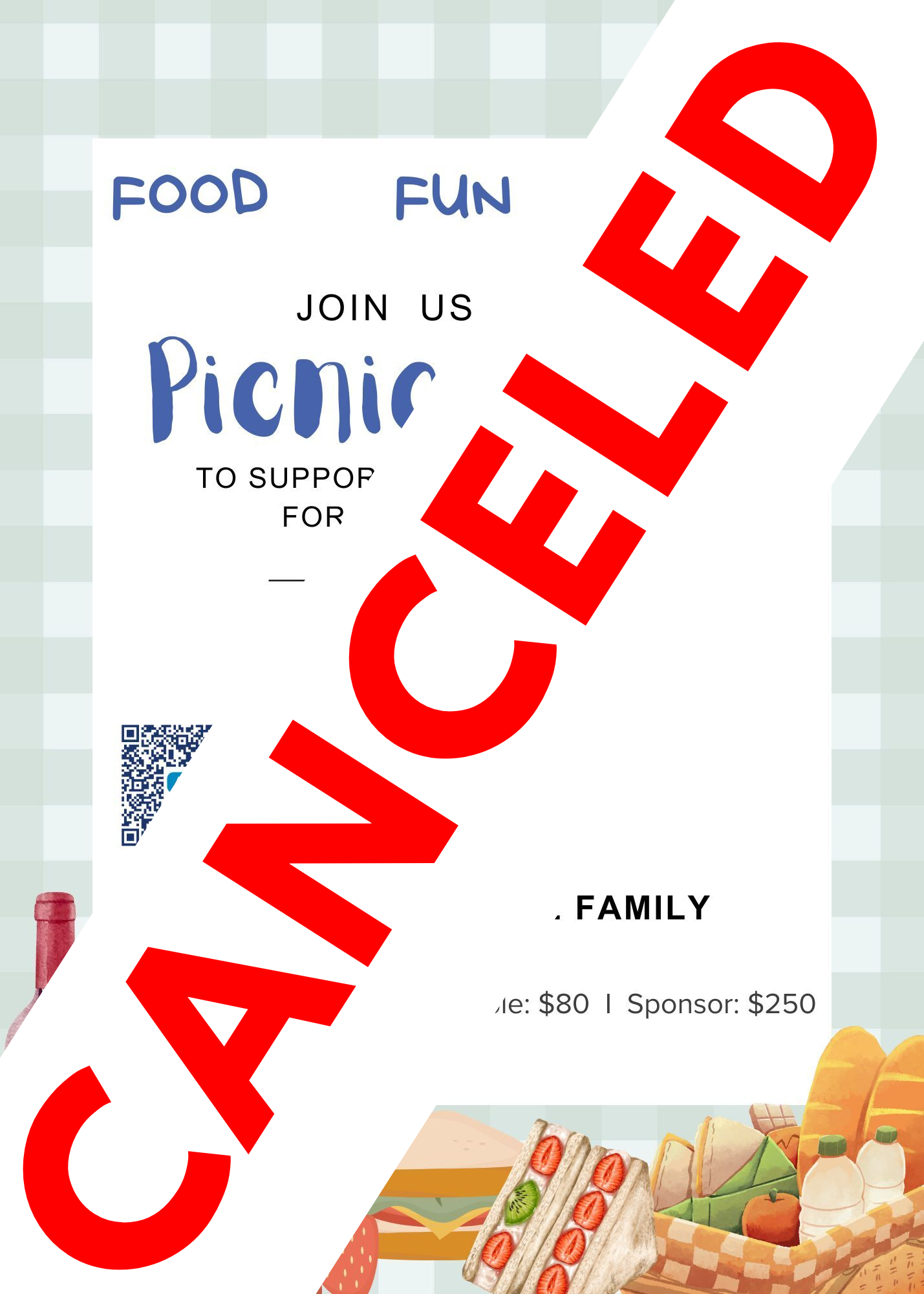 Family Picnic CANCELLED