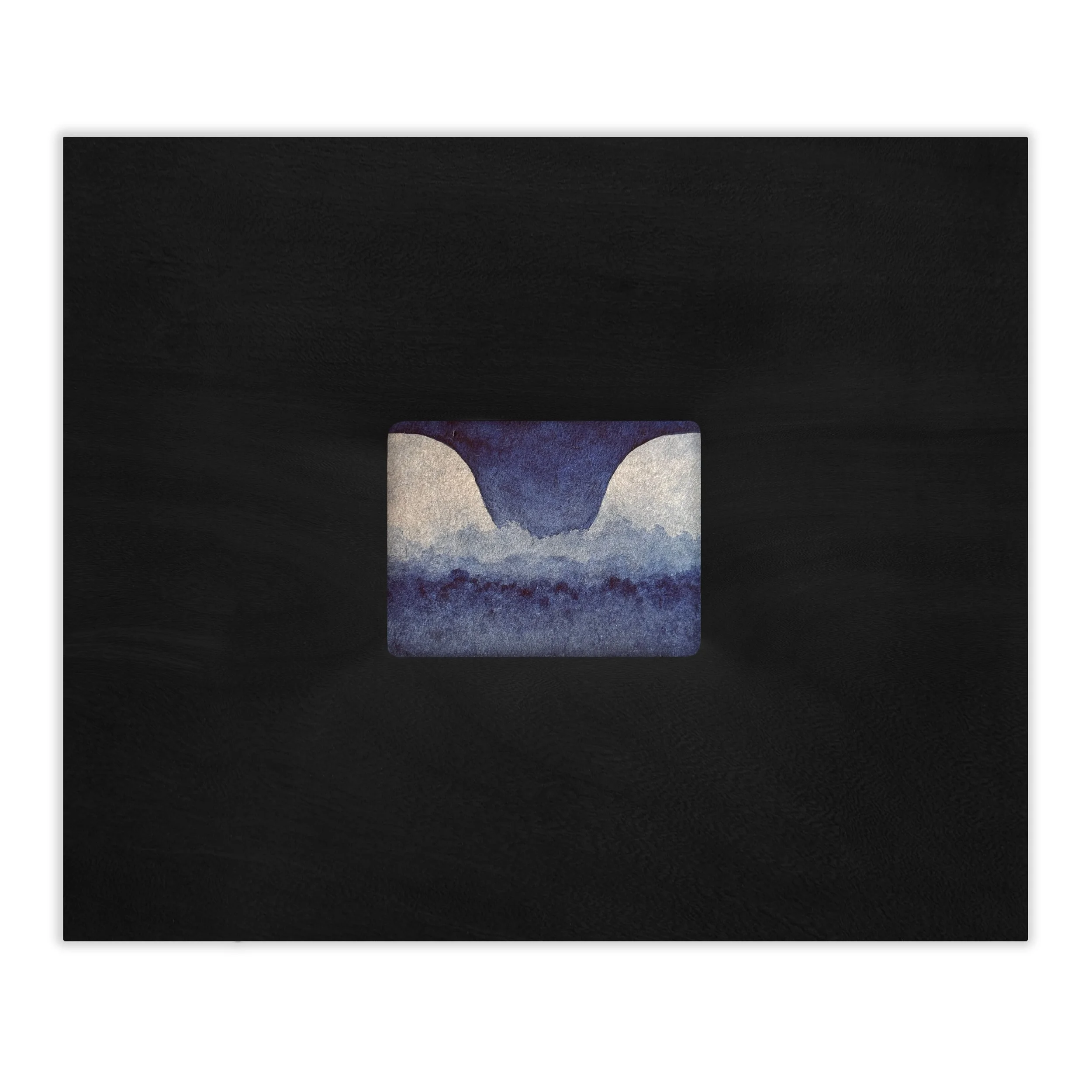 FASE 05, 2025.
Aquarela sobre papel, 9,8 x 7,4 cm, moldura 30 x 25 cm