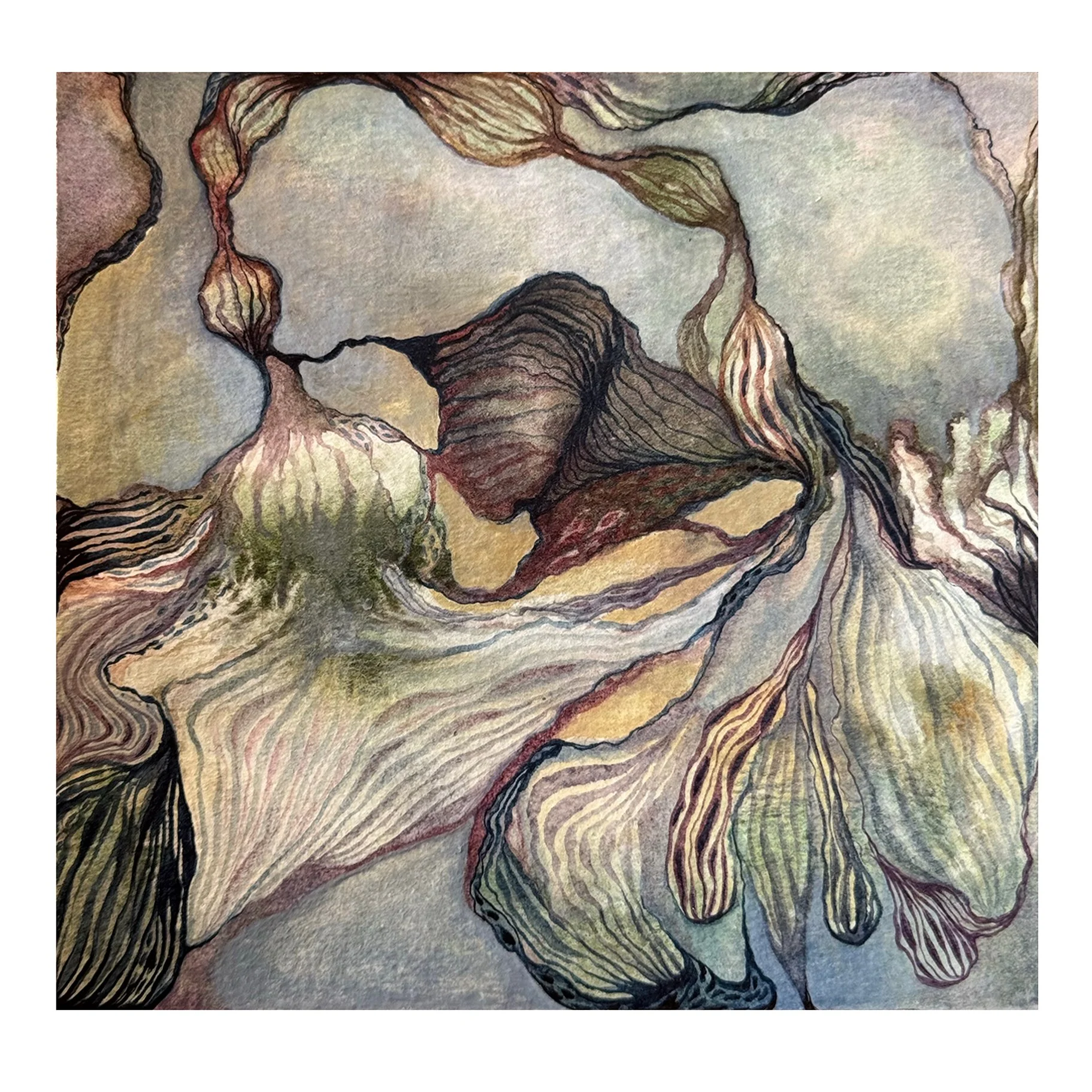 SEM TÍTULO, 2025.
Aquarela sobre papel, 13,2 x 13 cm