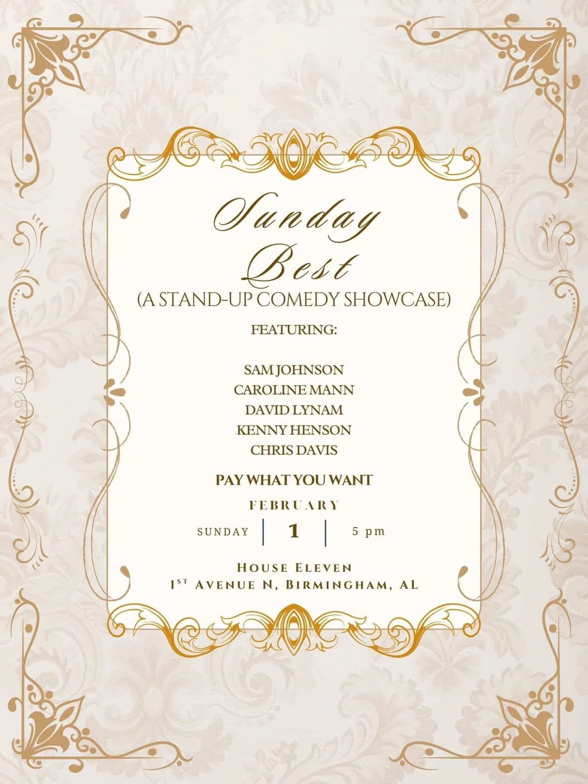 Sunday's Best: A Comedy Showcase