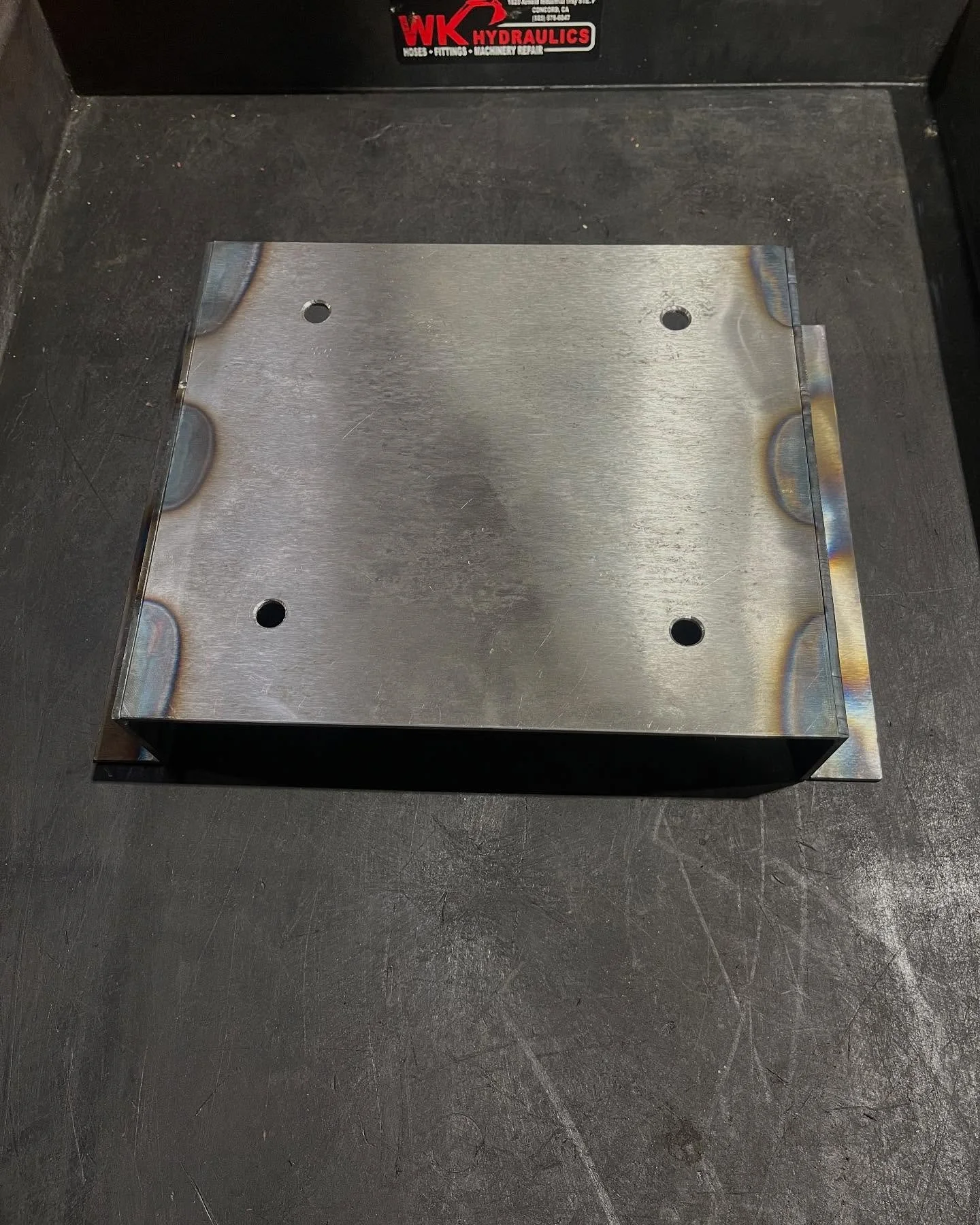A little bit of fun with the #miller #tig #welder today  #fabricating a #transfer #pump mounting plate.