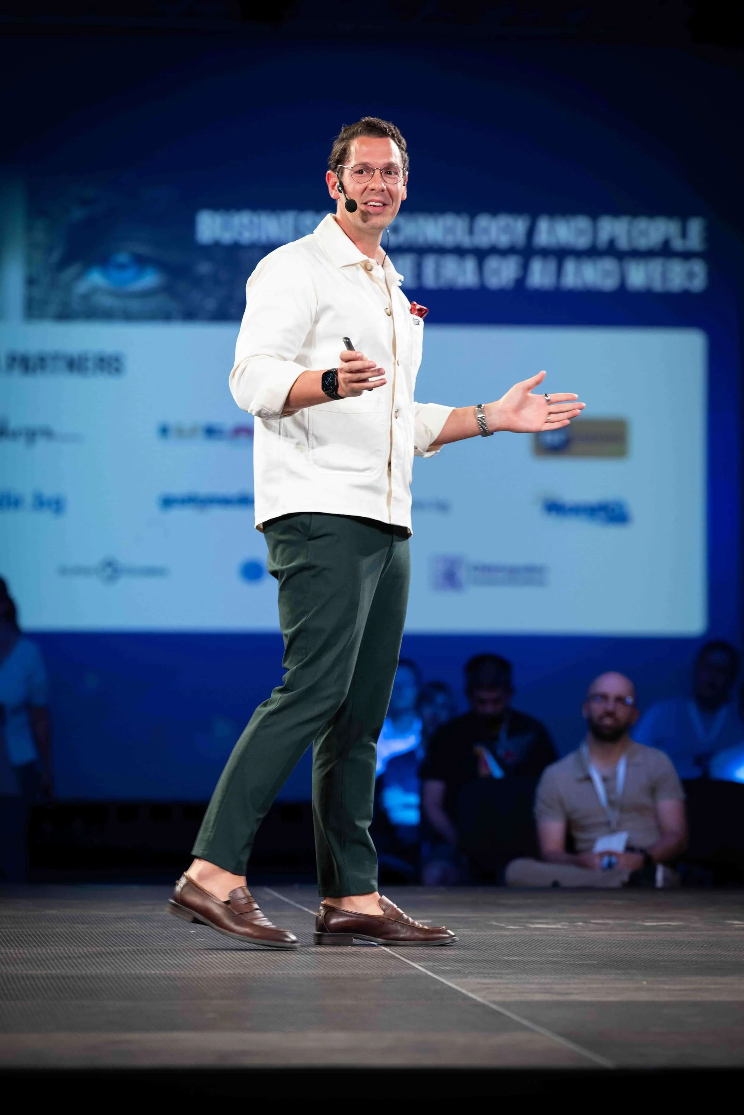 Portrait of a speaker during the Webit 2025 conference in Sofia