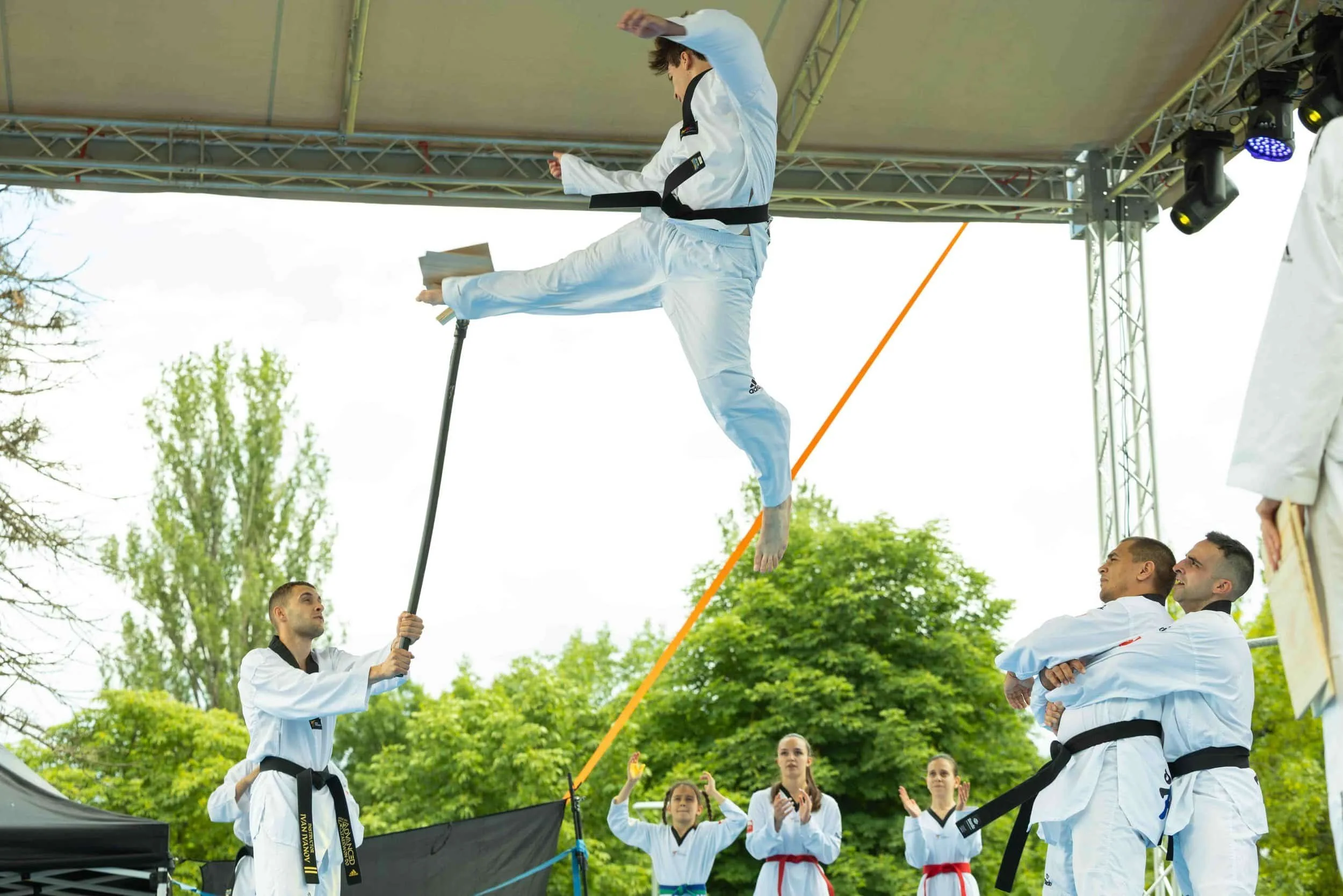 Taekwondo demonstration at the Asian Festival in Sofia
