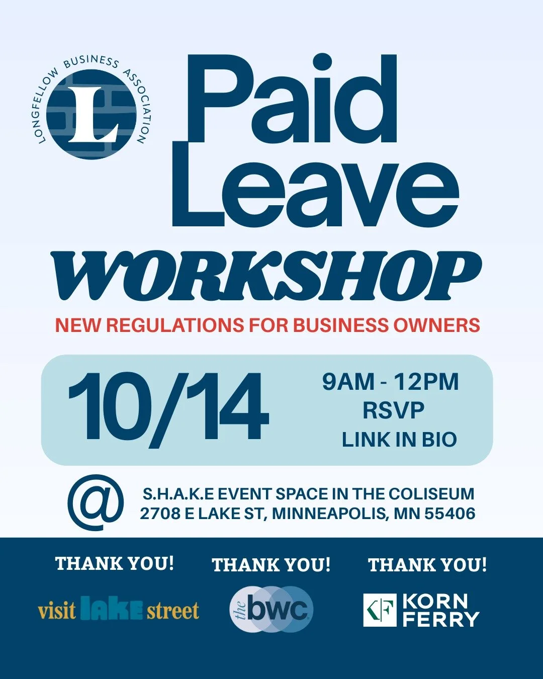 Starting in 2026, almost all employees in MN will be eligible for paid medical and family leave! 🎉

This is exciting news! But if you're a business owner, you might be wondering how to implement this new program.

@longfellow.biz is hosting a FREE p