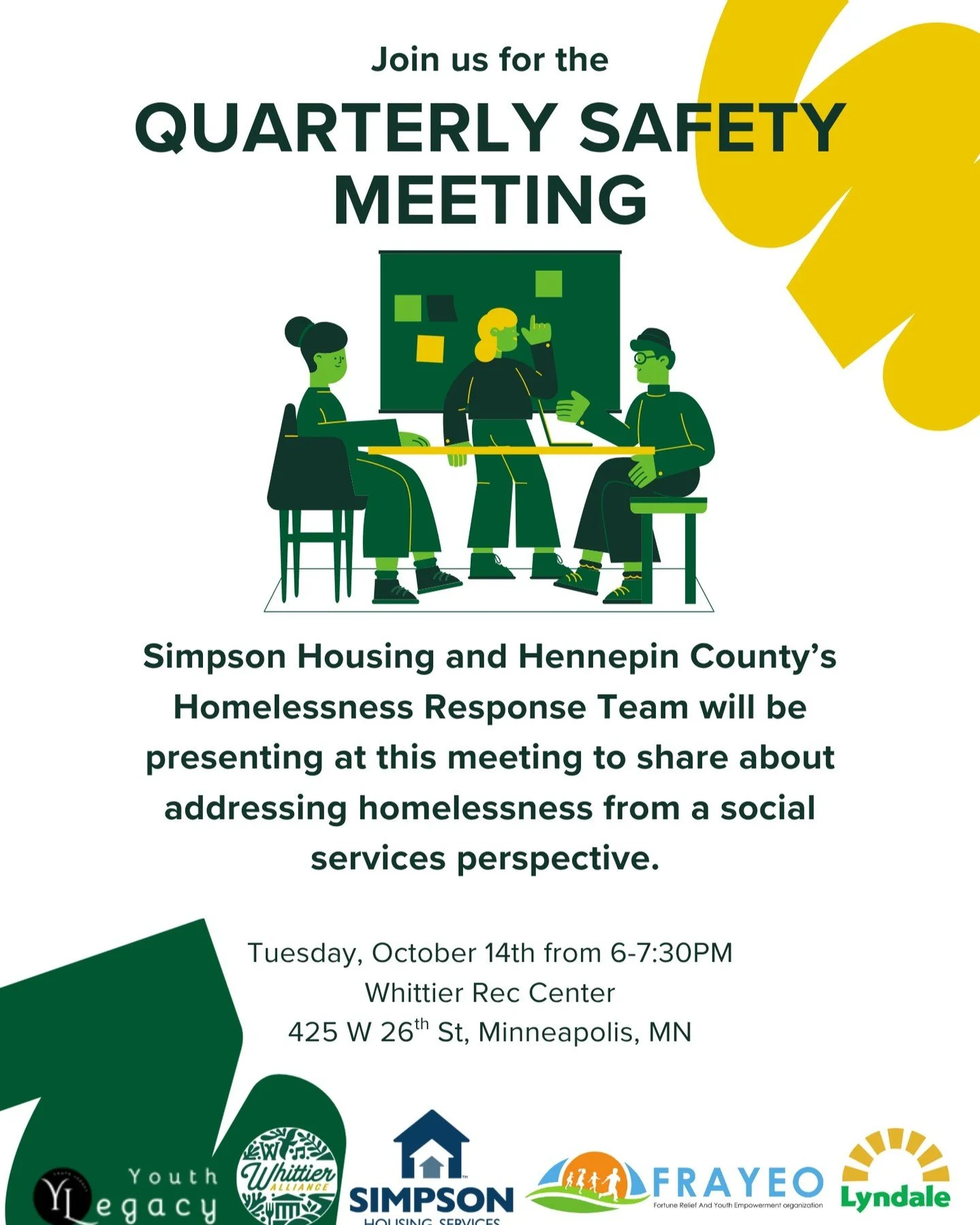 Want to learn more about how @hennepincounty and @simpson_housing work to support our unsheltered neighbors?
This is the meeting for you!
Steve Horsfield, Executive Director of Simpson Housing, will be sharing about the brand new shelter coming to
