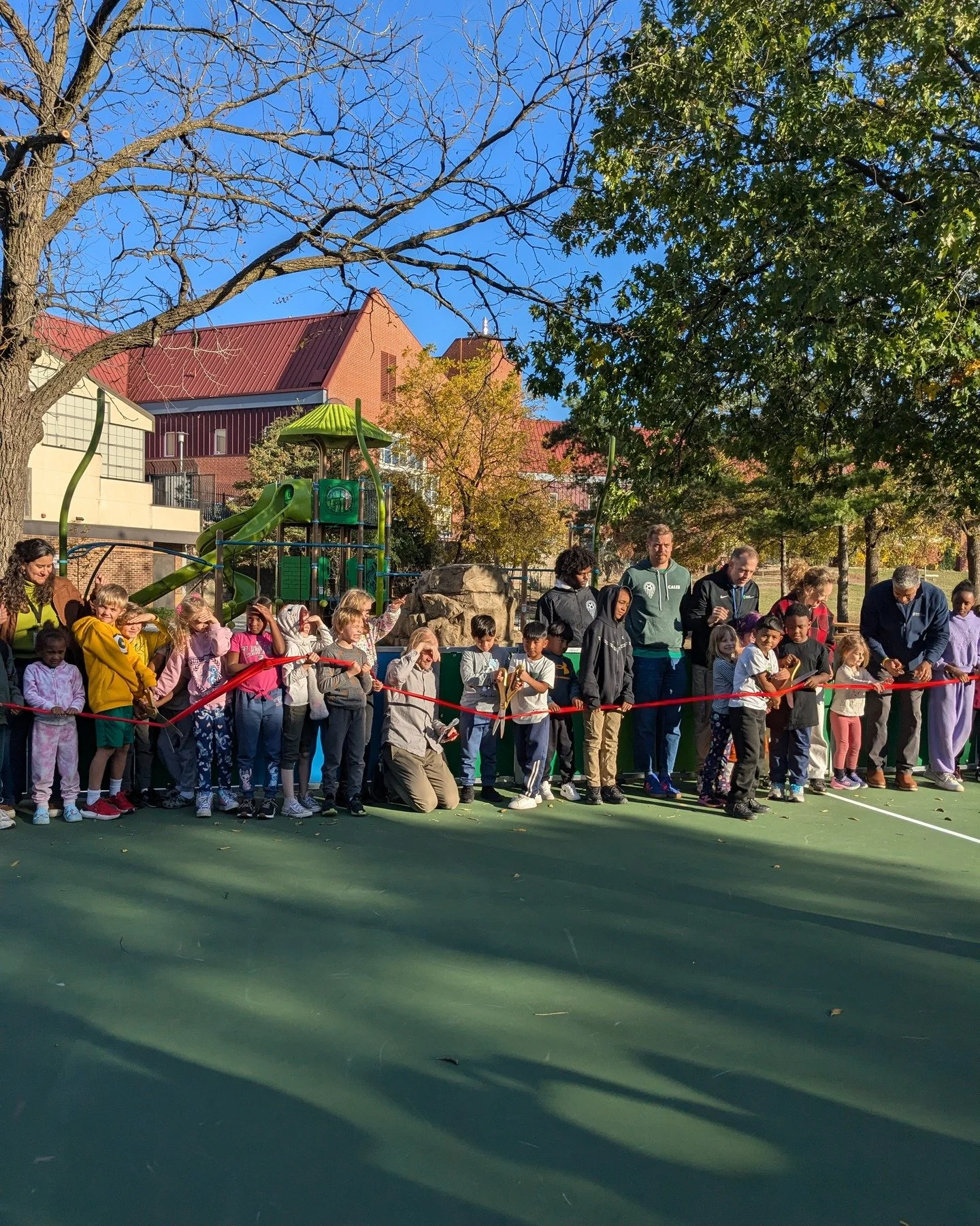 We had so much fun at the Whittier Park opening yesterday! 

✂️ Kids got to cut the ribbon
⚽ @futsalsociety alum + coach Ahmed spoke about the power of futsal
🛝 Kids got to play on the brand new playground and futsal / basketball courts!

Thank you 